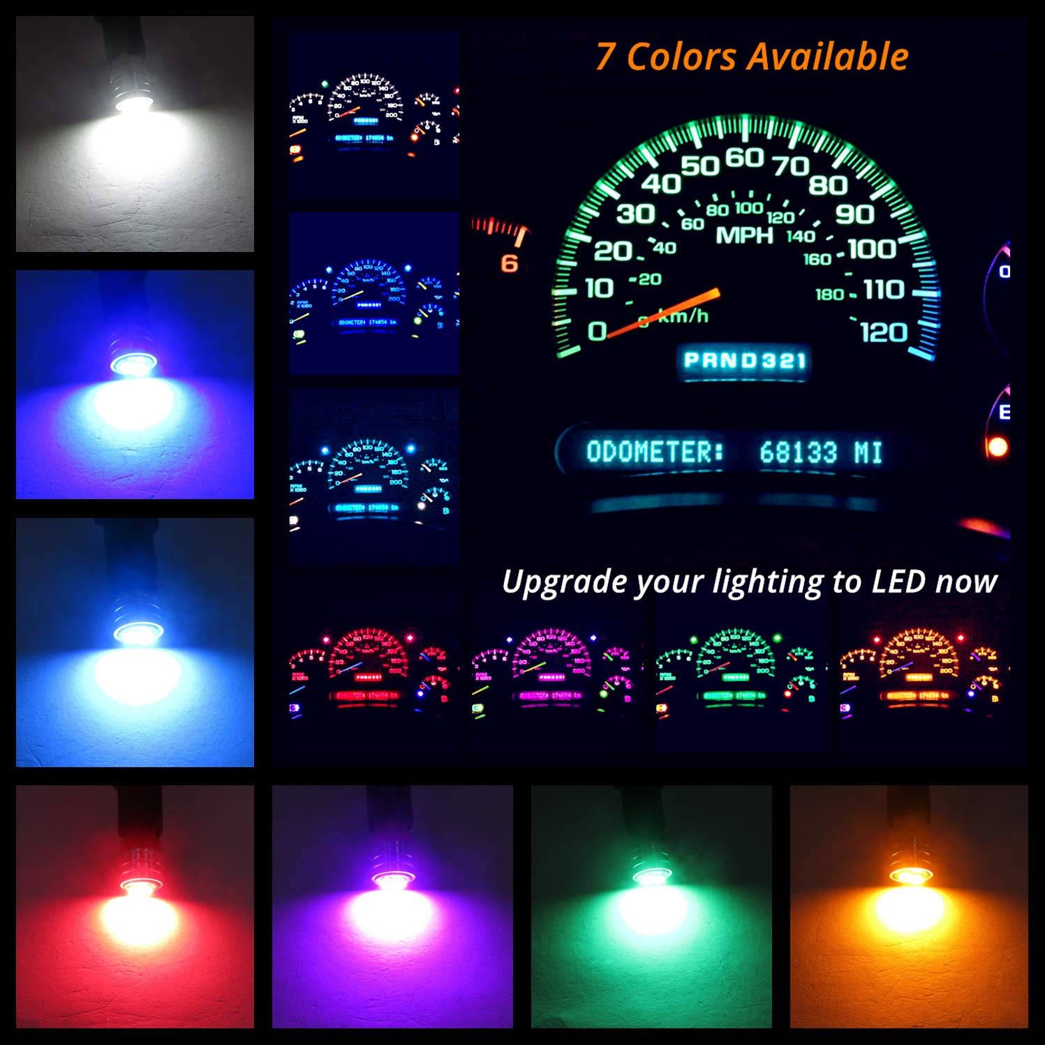 **Ultra Bright Red LED Dash Instrument Cluster Panel Lights - Compatible with Acura Integra 1986-2001 (Pack of 8) - Perfect for Night Driving & Custom Car Interior Upgrades**
