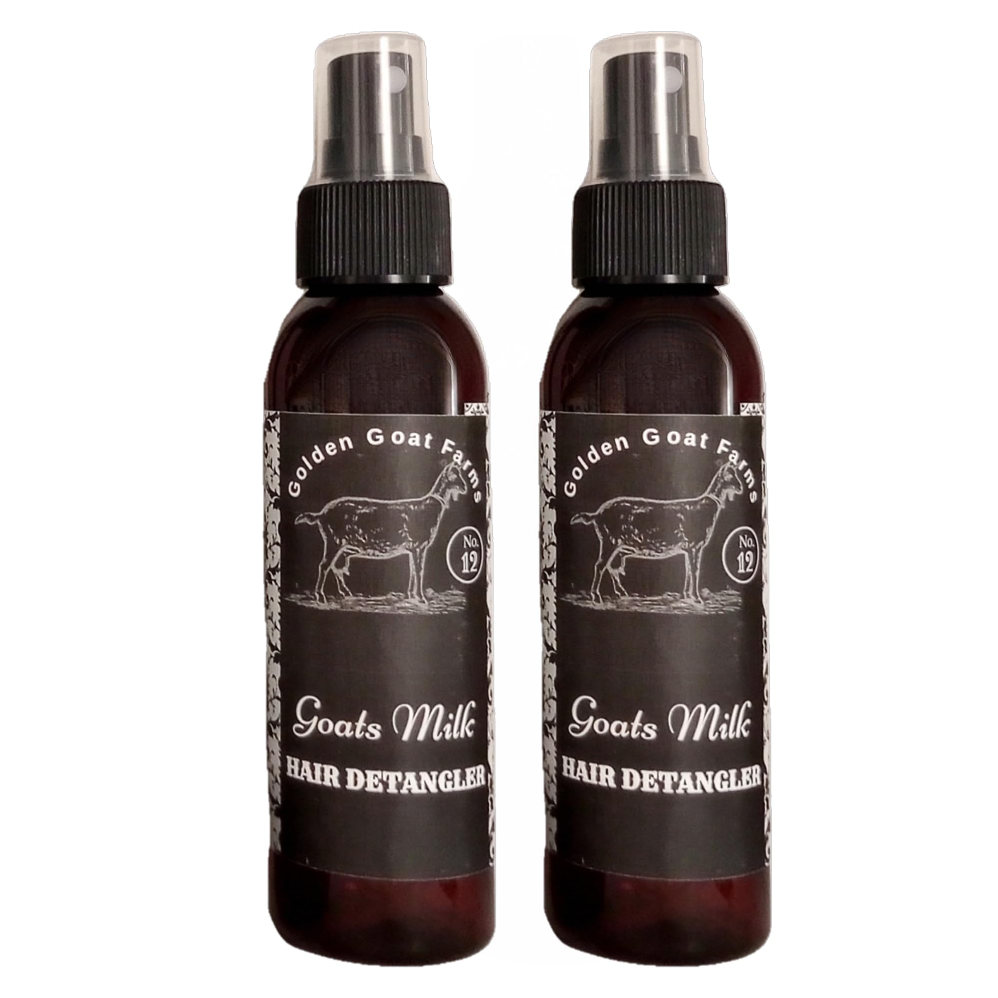 Golden Goat Farms White Tea & Citrus Ginger Scented Hair Detangler Spray with Goat Milk - 4 Oz (2 Pack) | Natural Leave-In Conditioner for Dry, Frizzy & Curly Hair | Perfect for Daily Use, Travel & Salon Styling