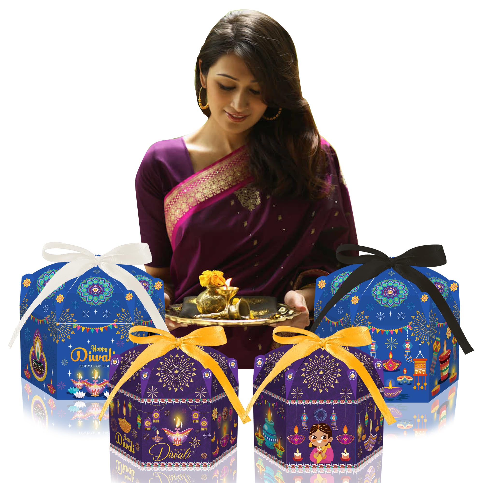 KYMY Diwali Treat Box - 12pcs Candy Gift for Festival of Lights | Party Favors & Home Decor