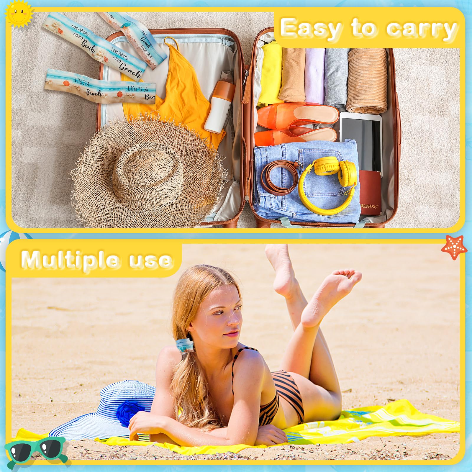 Boao 4 Pack Extra Large Windproof Beach Towel Clips - 15.75