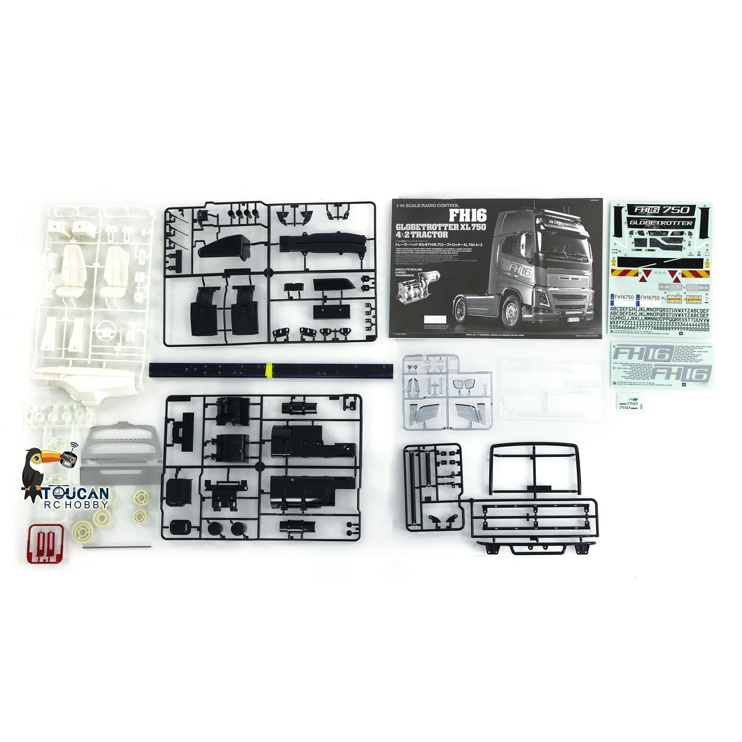 TAMIYA 1/14 Scale RC Tractor Truck 56375 FH16 XL750 - 4x2 Remote Control Car with 3-Speed Transmission - Unassembled Painted Hobby Model Kit for Adults & Collectors - Perfect for RC Racing, Truck Shows & DIY Projects