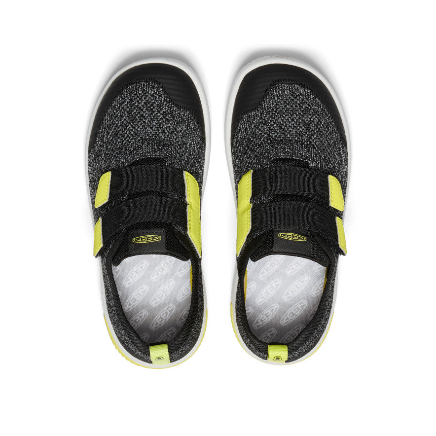 KNX Knit Double Strap Big Kids' Sneakers - Black/Evening Primrose | Comfortable & Stylish for School, Play & Everyday Wear