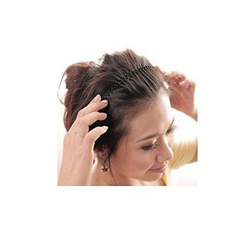 GADINFASHION Black Metal Wavy Hair Bands for Women Fashion
