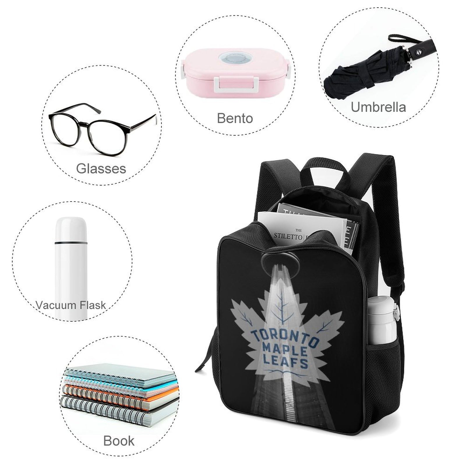 Toronto Cool Backpack - DIY Customizable Casual Lightweight Laptop Backpack for School, Travel & Daily Commute