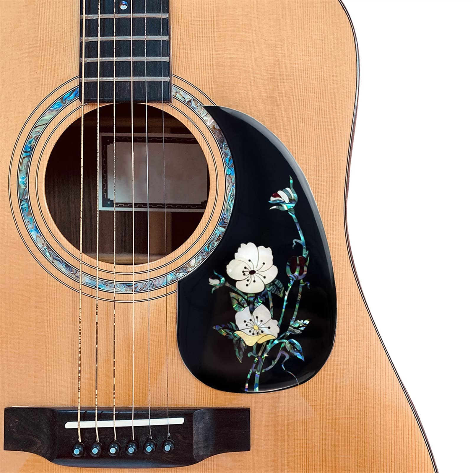 ZUZU Guitar Pick Guard Plate for 40-41 Inch Acoustic Guitars - Crimson Patterned Pickguard Accessory | Perfect for Folk & Acoustic Guitar Protection & Style Enhancement
