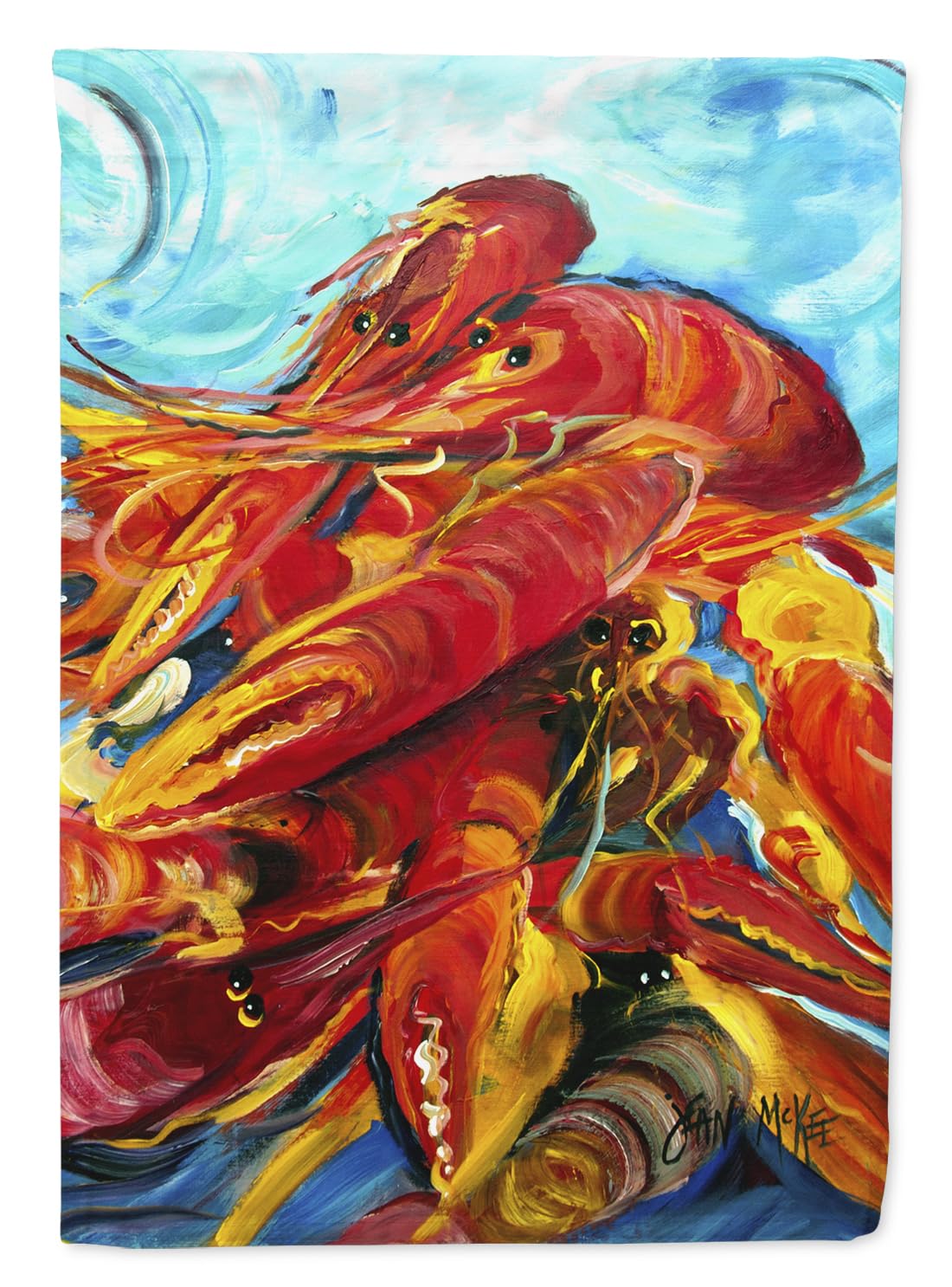 Caroline's Treasures JMK1171GF Crawfish Garden Flag - Colorful Decorative Yard Banner for Mailbox, Patio, Flower Beds & Outdoor Decor | Perfect for Louisiana Themed Gardens, Cajun Home Decor & Southern Outdoor Parties