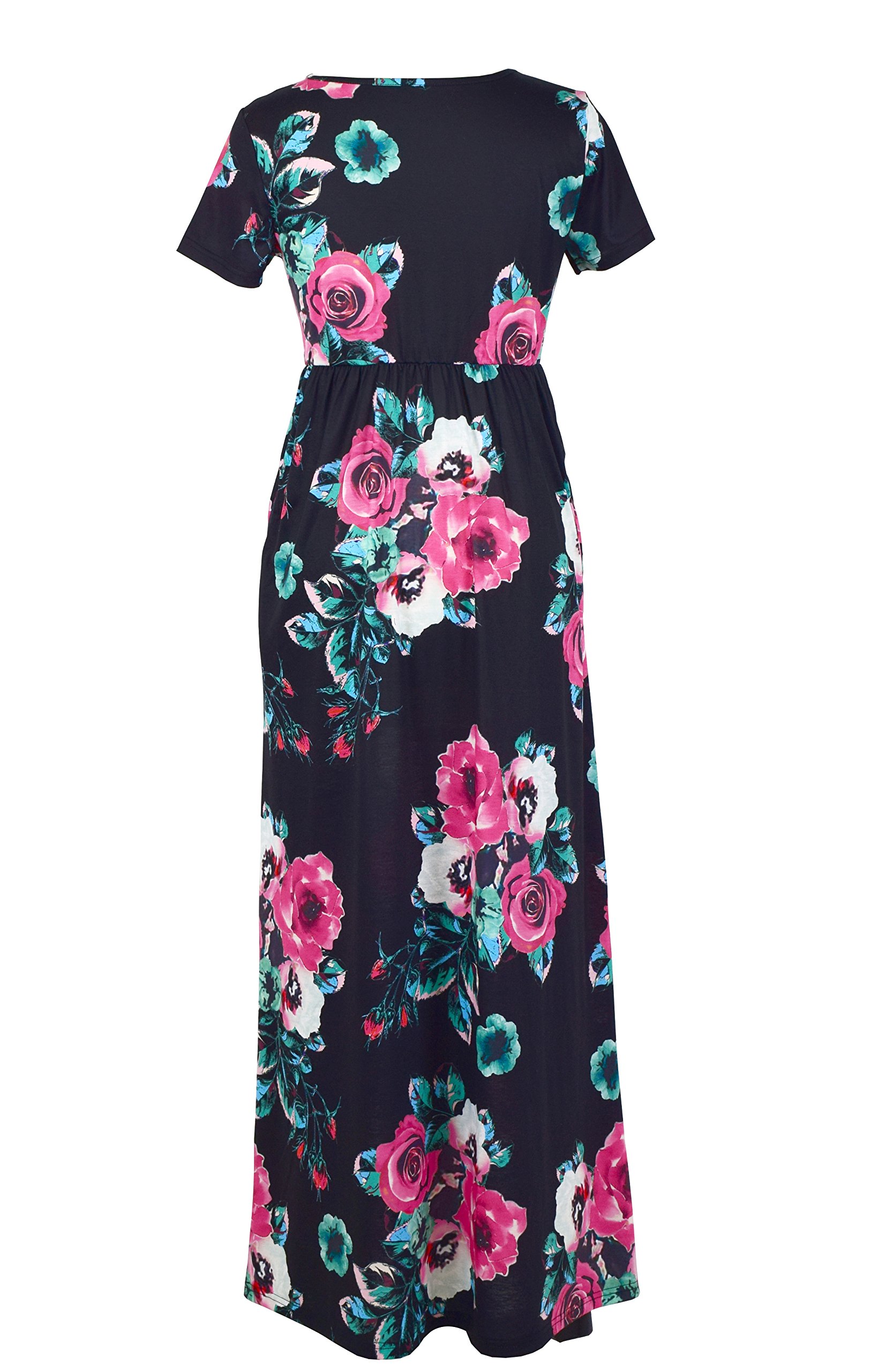 Mommy and Me Maxi Dresses - Bohemian Floral Print Matching Outfits for Mothers & Daughters | Perfect for Family Photos, Beach Vacations & Special Occasions