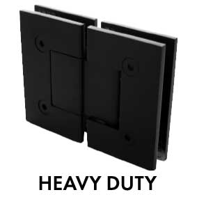 Premium Heavy-Duty Glass-to-Glass Hinge Shower Screen - Square Edge Matt Black Finish for Modern Bathrooms | Ideal for Luxurious Home & Hotel Bathroom Upgrades