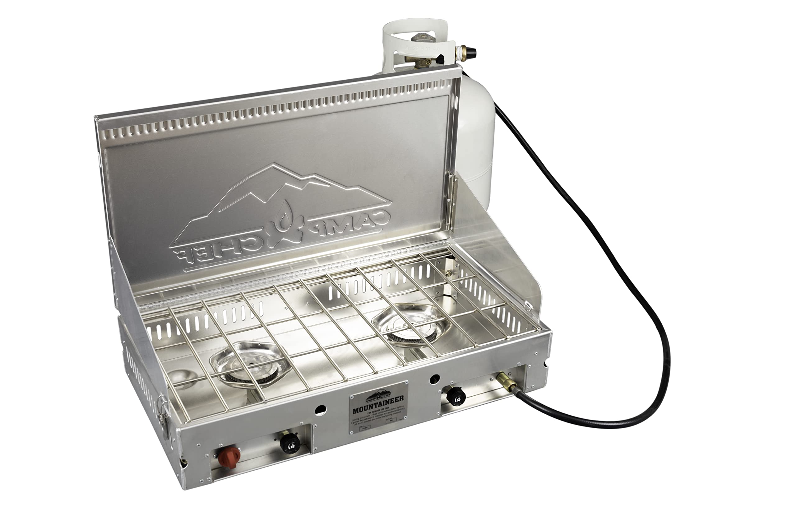 Camp Chef Mountaineer MS40AX Aluminum Outdoor Cooking System - Lightweight & Durable Camping Cookware for Backpacking, Hiking & Survival Gear (Silver)