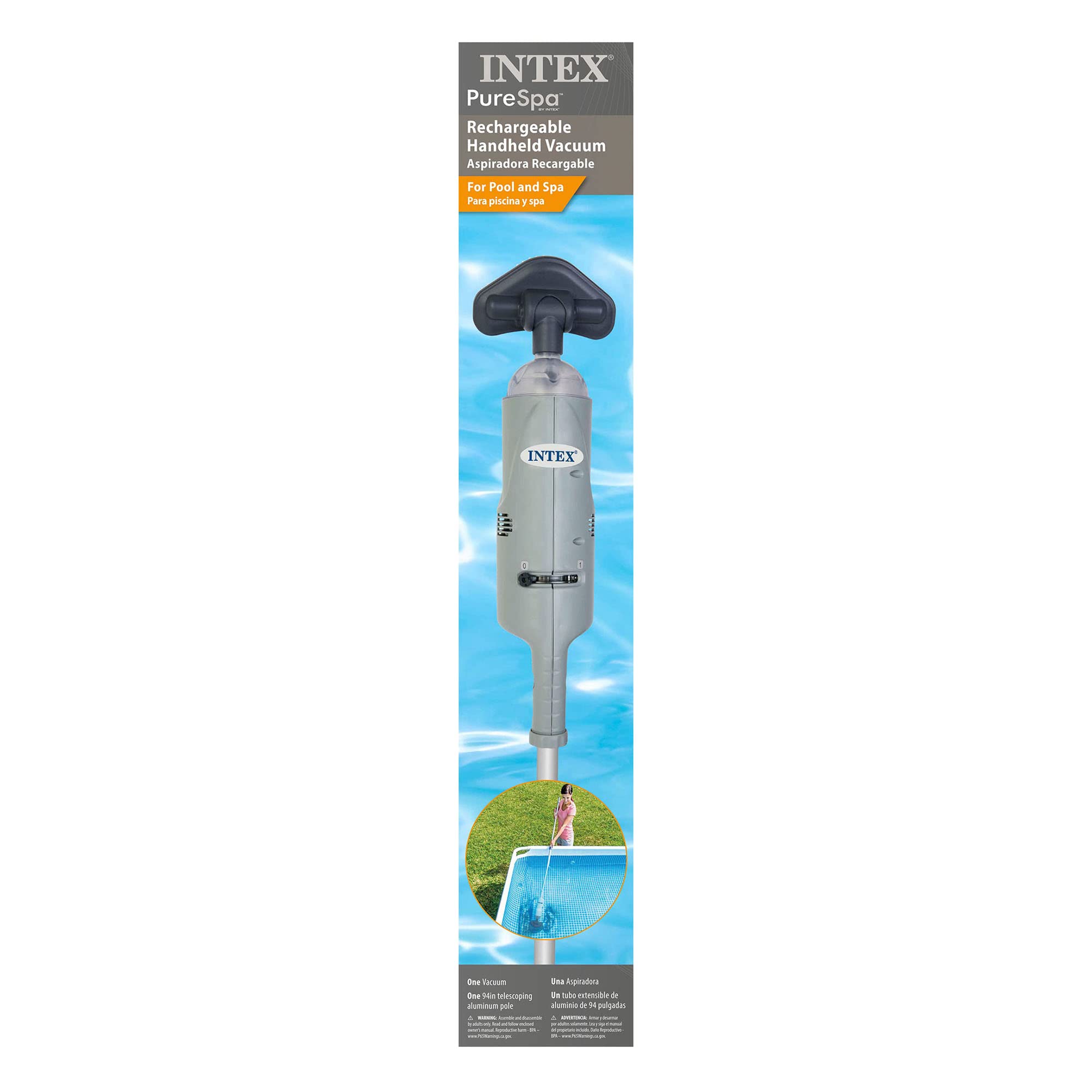 Intex Rechargeable Handheld Pool Vacuum for Above Ground Pools - 6-Pack Wet Set Adhesive Vinyl Repair Patches Kit | Battery Operated Swimming Pool Cleaner for Quick Debris Removal & Leak Fixes | Perfect for Backyard Pool Maintenance & Summer Pool Care