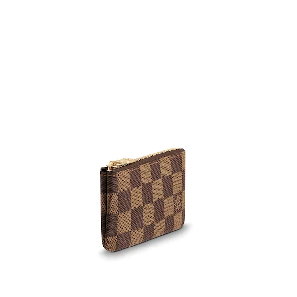 LV Key Pouch Damier Ebene Canvas - Authentic Louis Vuitton Key Holder Wallet for Women & Men | Perfect for Keys, Coins & Small Essentials | Luxury Travel & Everyday Use Accessory