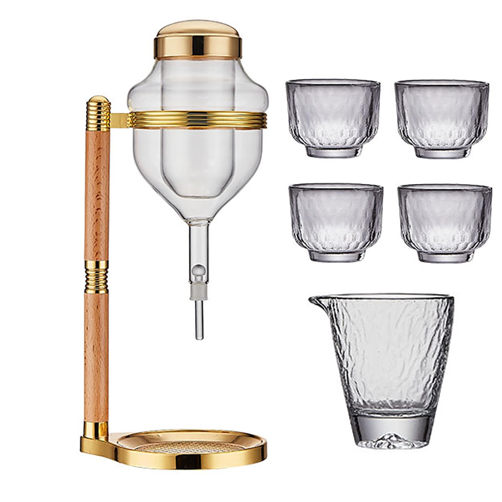 Premium Glass Sake Dispenser - Ice Cold Whiskey & Liquor Decanter for Bourbon, Wine, Vodka, Tequila - Perfect for Home Bars, Parties & Japanese Dining Experiences