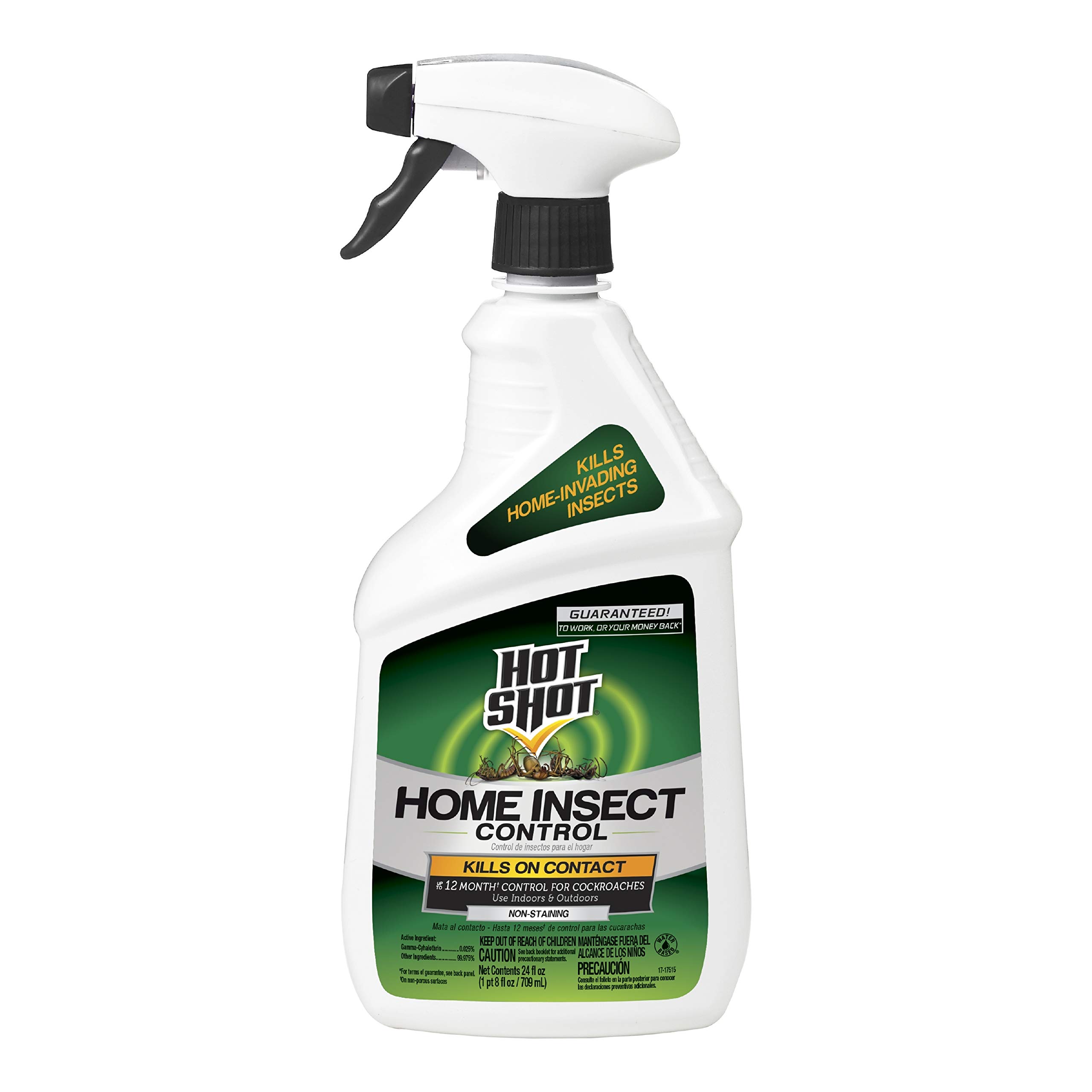 Hot Shot Home Insect Control Spray 24oz - Fast-Acting Ready-to-Use Formula | Kills Ants, Roaches, Spiders & Other Home-Invading Insects | Indoor & Outdoor Use for Kitchen, Bathroom, Basement & Garage Protection