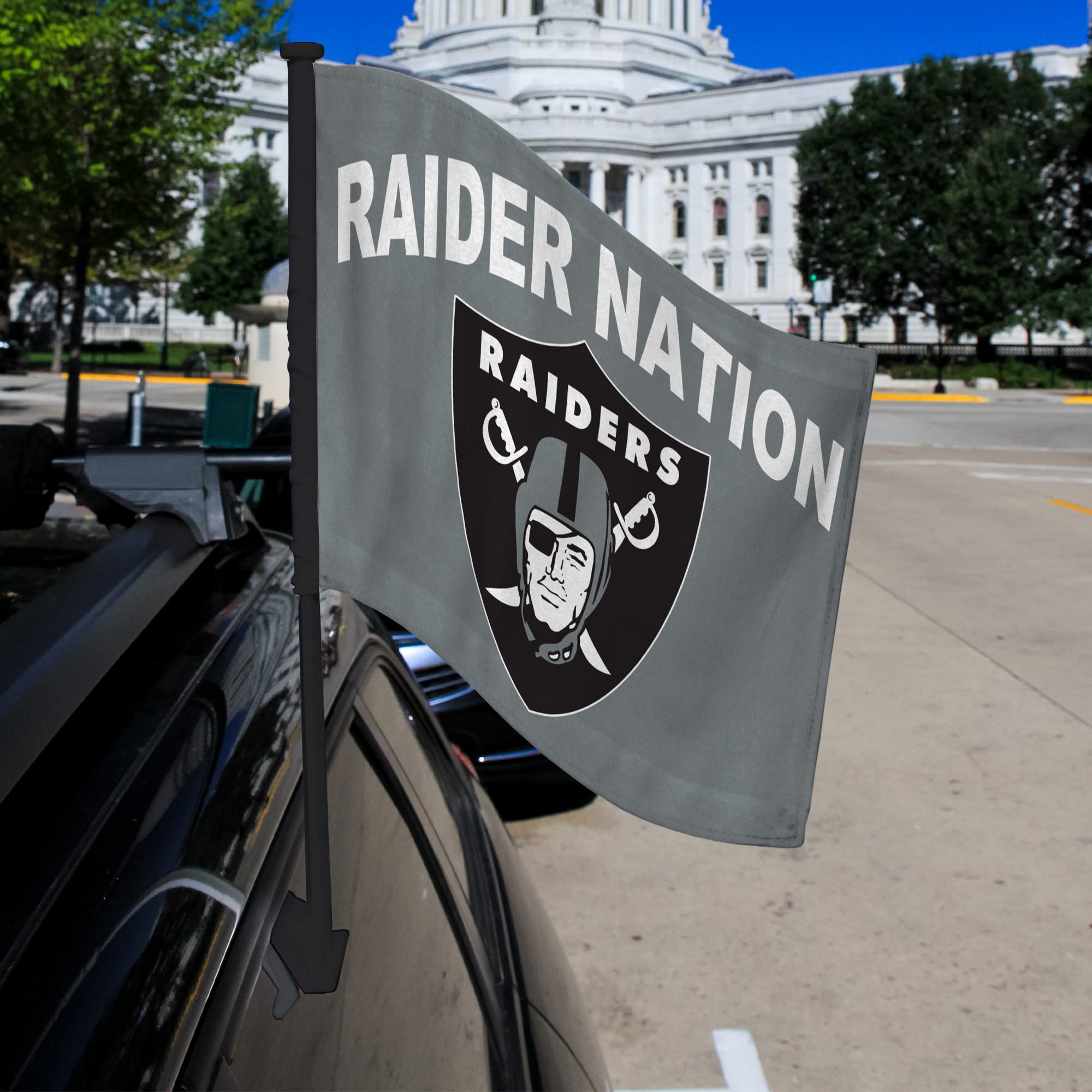 NFL Double-Sided Car Flag - Rico Industries Officially Licensed Team Car Accessory - Perfect for Tailgating, Game Day & Road Trips