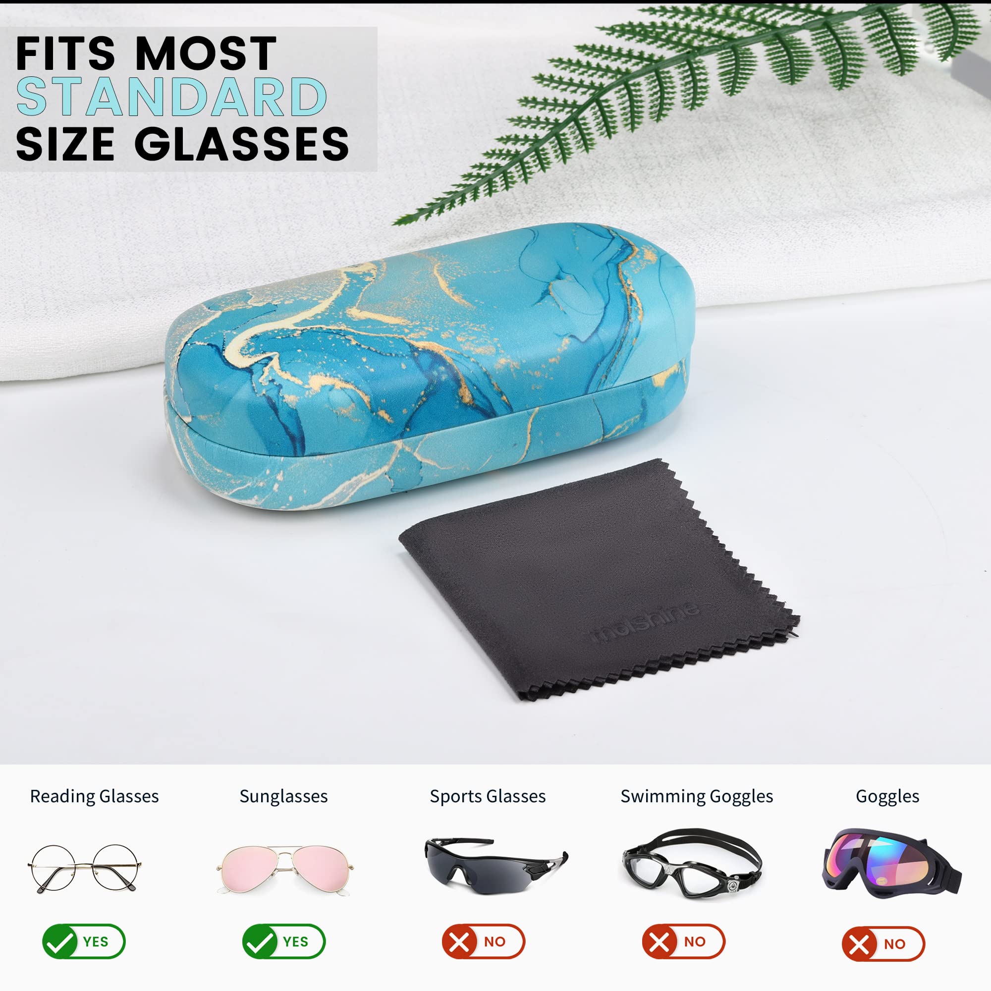 molshine Hard Shell Sunglasses Case - Durable Protective Eyewear Storage for Women & Men - Classic Large Glasses Holder for Sunglasses & Eyeglasses - Perfect for Travel, Outdoor Activities & Daily Use