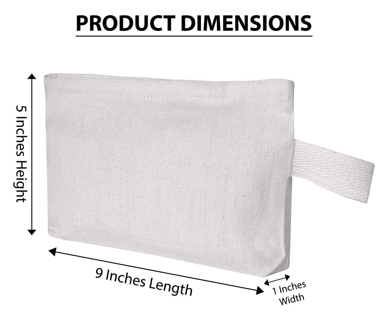 4-Piece Multipurpose Canvas Makeup Pouch Set with Zipper - 9