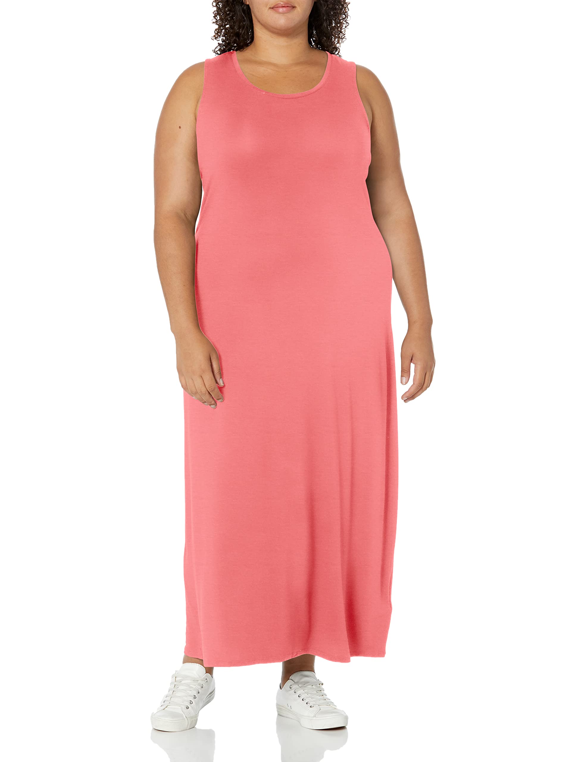 Amazon Essentials Women's Tank Maxi Dress - Flowy Summer Casual Dress with Pockets, Plus Size Options | Perfect for Beach, Vacation & Everyday Wear
