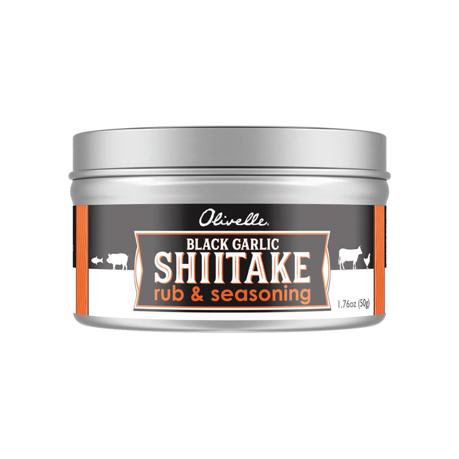 Olivelle Black Garlic Shiitake Seasoning Rub - Premium Gourmet Spice Blend for Steak, Chicken & Vegetables - Perfect for Grilling, Roasting & BBQ Cooking
