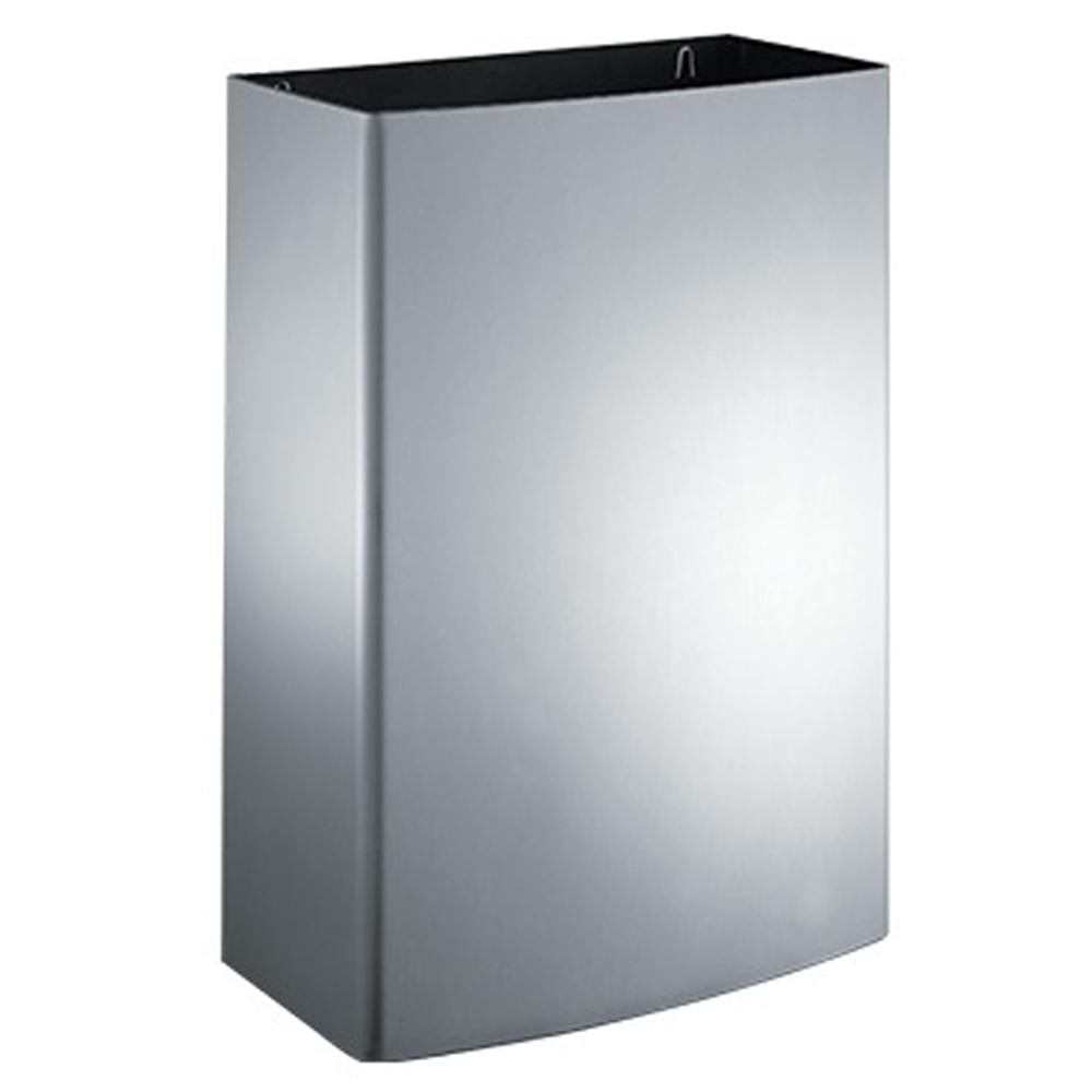 ASI 20826 Roval 12.8 Gallon Surface Mounted Trash Can - Satin Finish Waste Receptacle for Office, Kitchen & Commercial Spaces