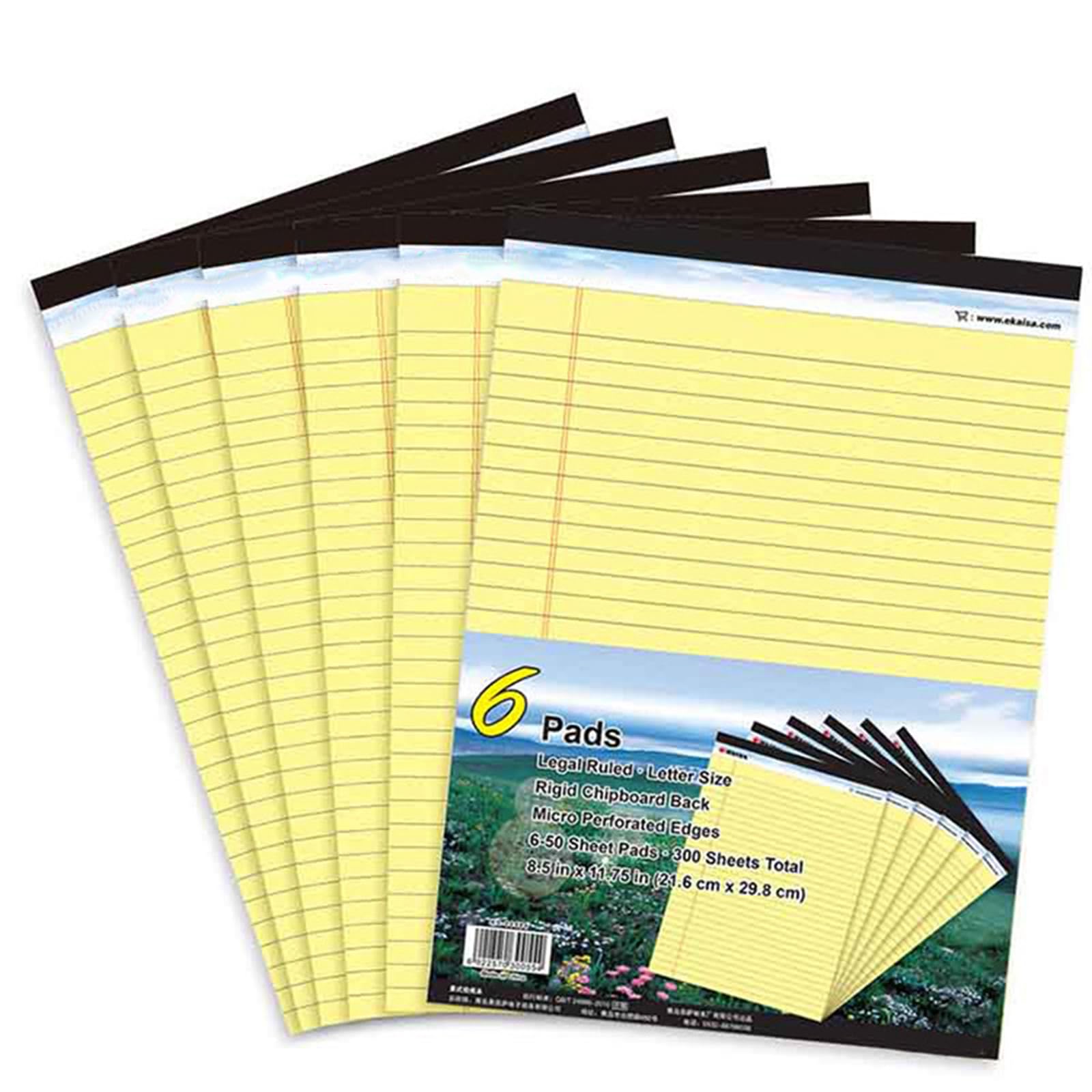 YOGOTEU Ruled Notepads - 80 Sheets Lined Writing Tablets for Teachers & Students, Home Office Legal Pads, Lined Notebook for Journaling, Note Taking - Perfect for School, Work & Daily Planning