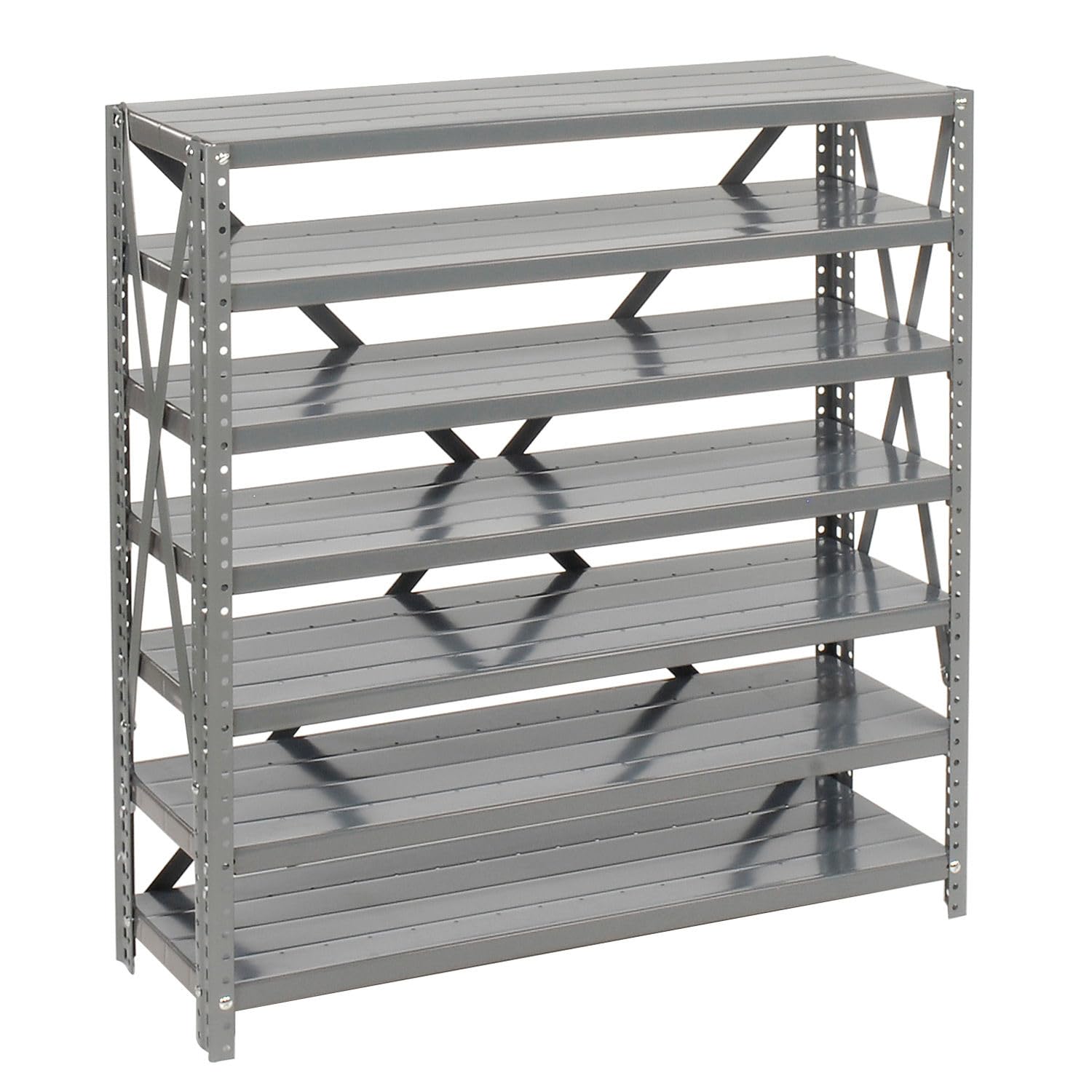 Global Industrial 7-Shelf Steel Storage Rack with 24 Plastic Bins (4