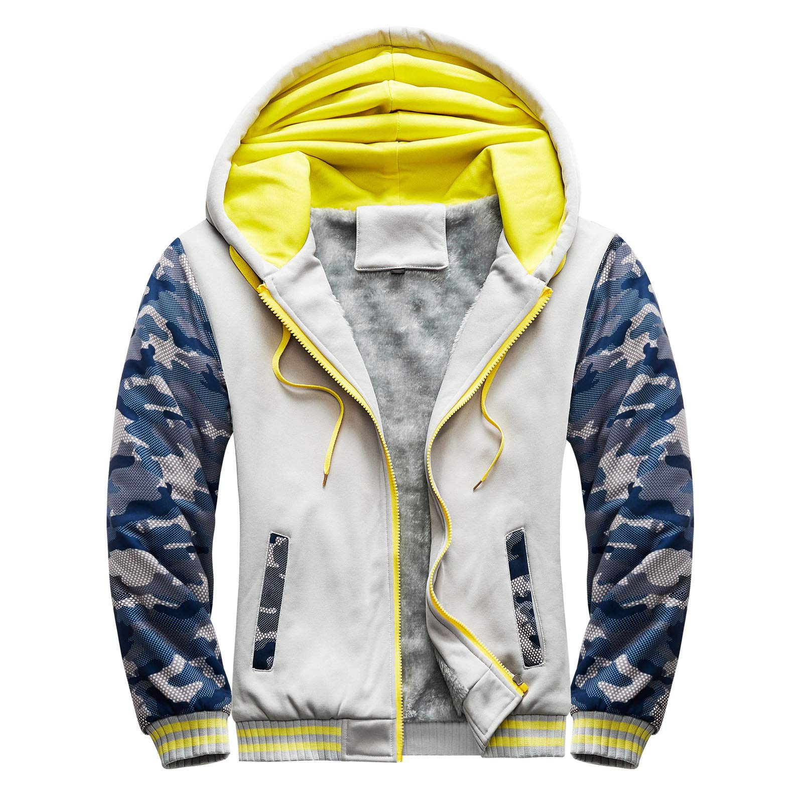 Men's Winter Warm Fleece Zipper Hoodie Jacket - Lightweight, Cozy & Stylish Outerwear for Casual Wear, Outdoor Activities & Cold Weather