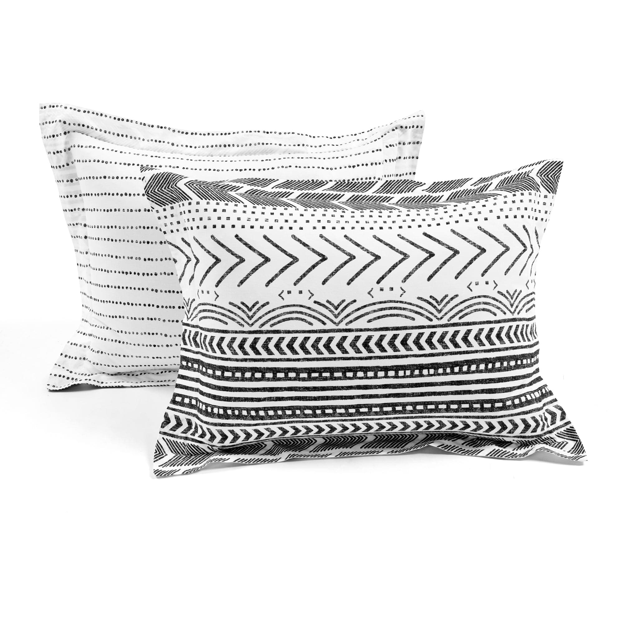 Hygge Geo Reversible Cotton Duvet Cover 3 Piece Set - Soft & Breathable Bedding Set for All Seasons - Perfect for Master Bedroom, Guest Room & Dorm Decor