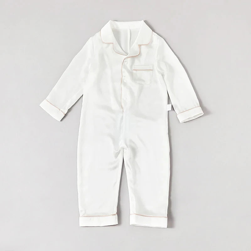 One Piece Baby Silk Pajamas - Soft & Comfortable Sleepwear for Infants & Toddlers - Perfect for Bedtime, Naptime & Lounging