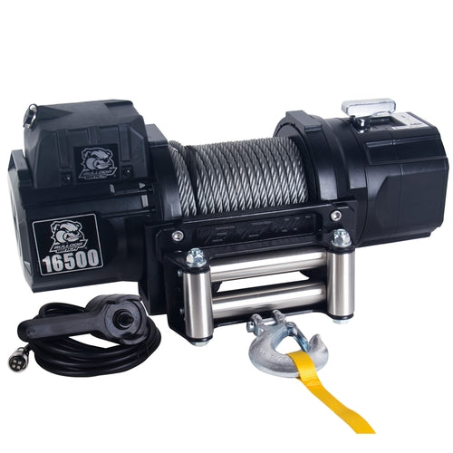 Bulldog Winch 16,500lb Heavy Duty Winch with 92ft Wire Rope - Perfect for Off-Road Recovery, Towing, and Truck Accessories