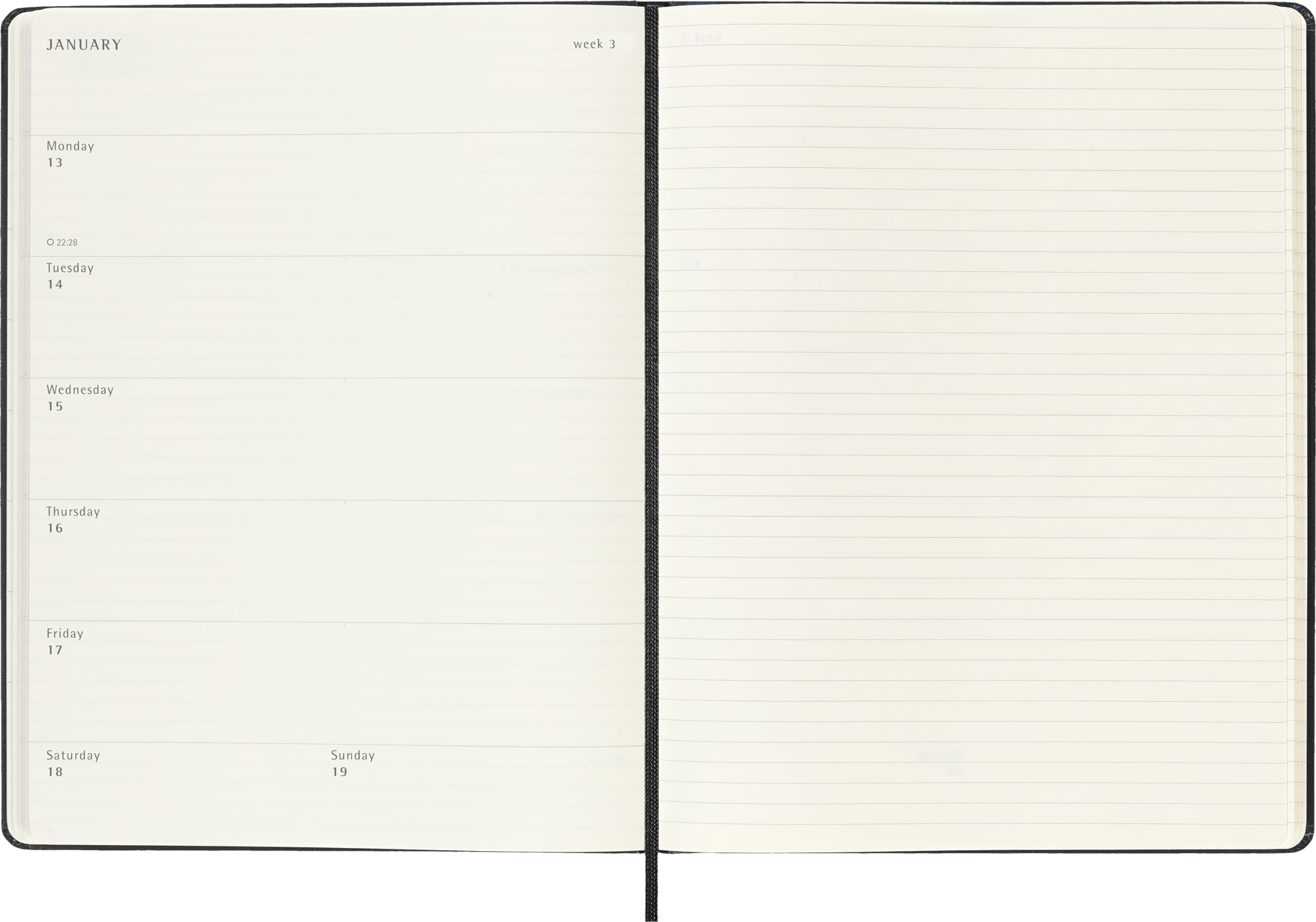 Moleskine Classic 18-Month 2024-2025 Weekly Planner - Hard Cover XL (7.5