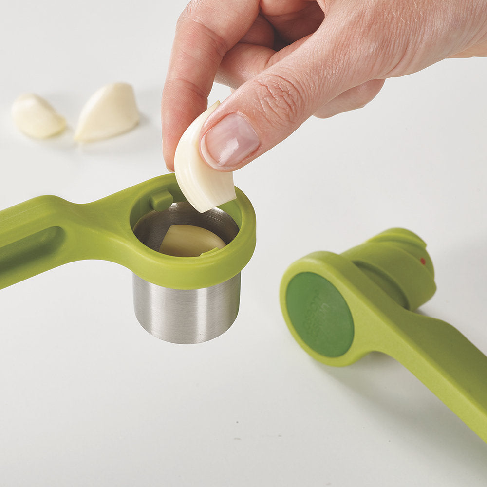 Premium Stainless Steel Garlic Press - Heavy Duty Easy Squeeze Mincer & Crusher with Ergonomic Handle for Kitchen, Cooking, and Meal Prep