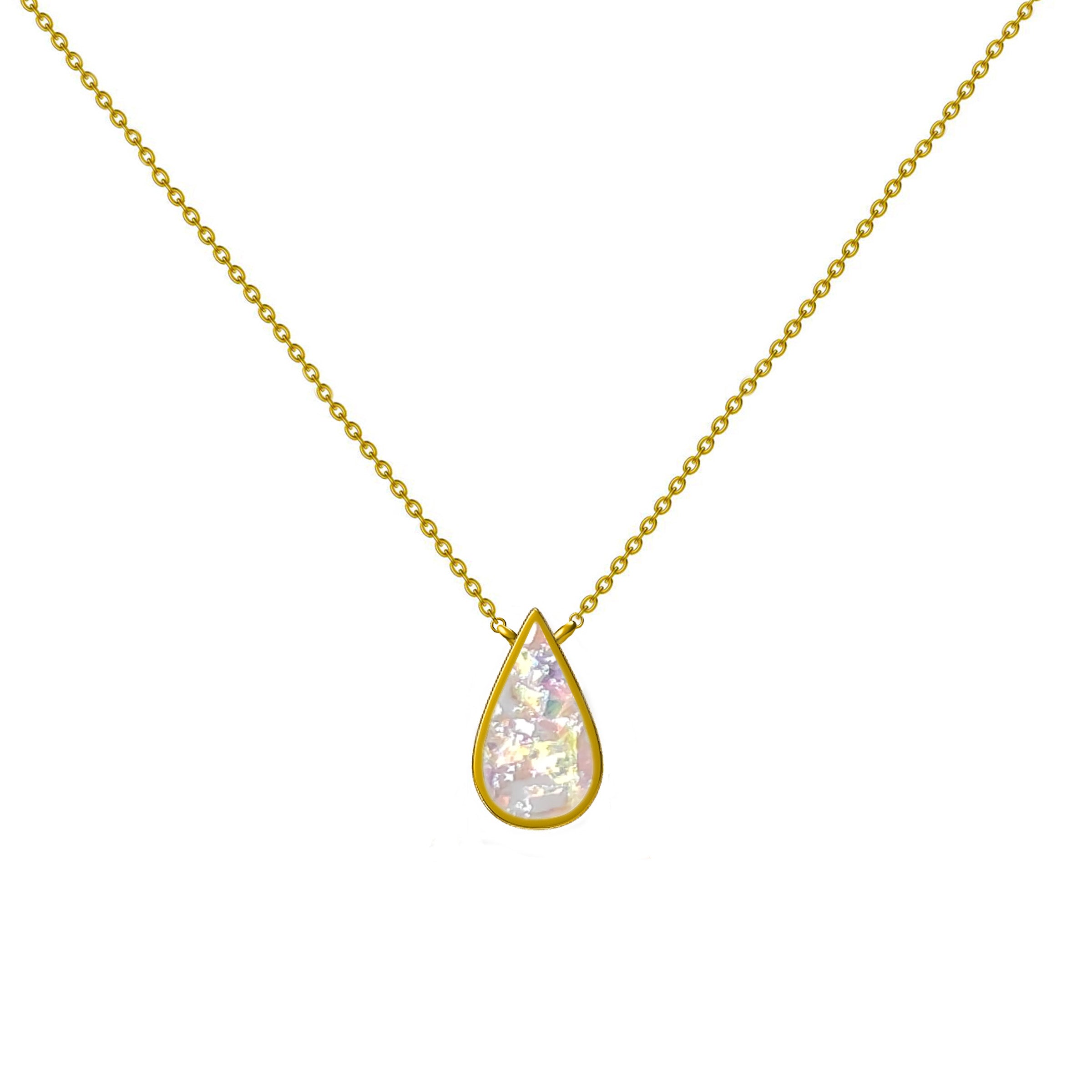 Serenity Droplet Memorial Ashes Necklace - Elegant Cremation Jewelry for Loved Ones | Perfect for Keeping Memories Close During Travel, Special Occasions & Everyday Wear
