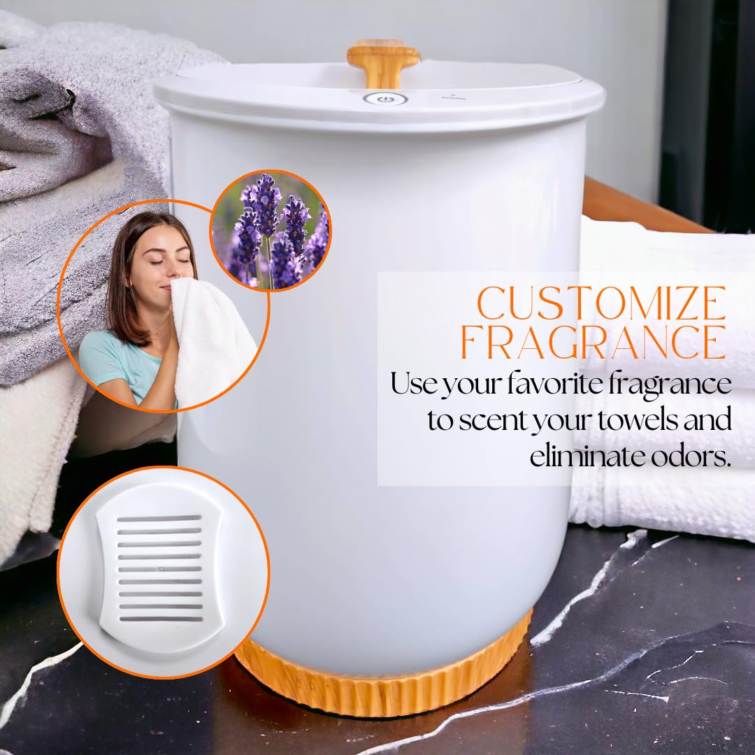 Di'Aroma Luxury Towel Warmer Bucket - Large Bathroom Towel Warmer with Auto Shut Off, Holds 2 Oversized 40