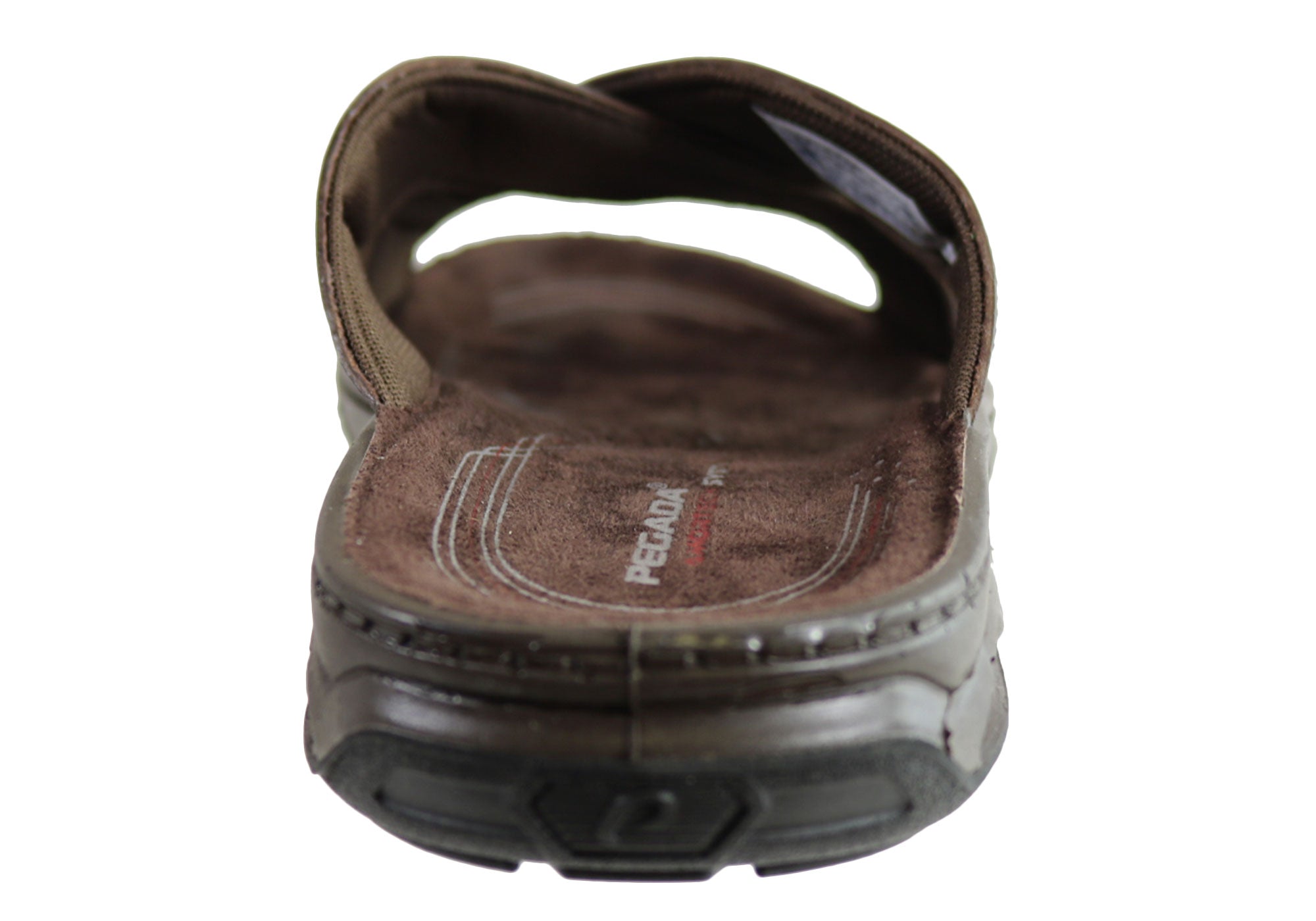 Jefferson Men's Leather Slide Sandals - Comfortable Brazilian-Made Casual Sandals for Beach, Pool & Summer Wear
