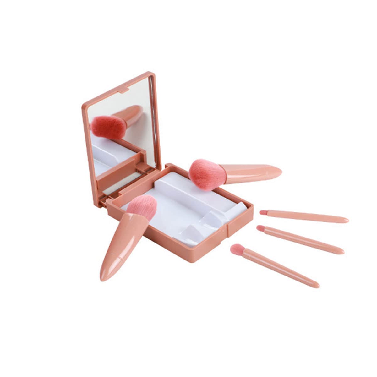 Professional Pink Makeup Brush Kit - Soft Concealer & Foundation Brushes for Flawless Beauty