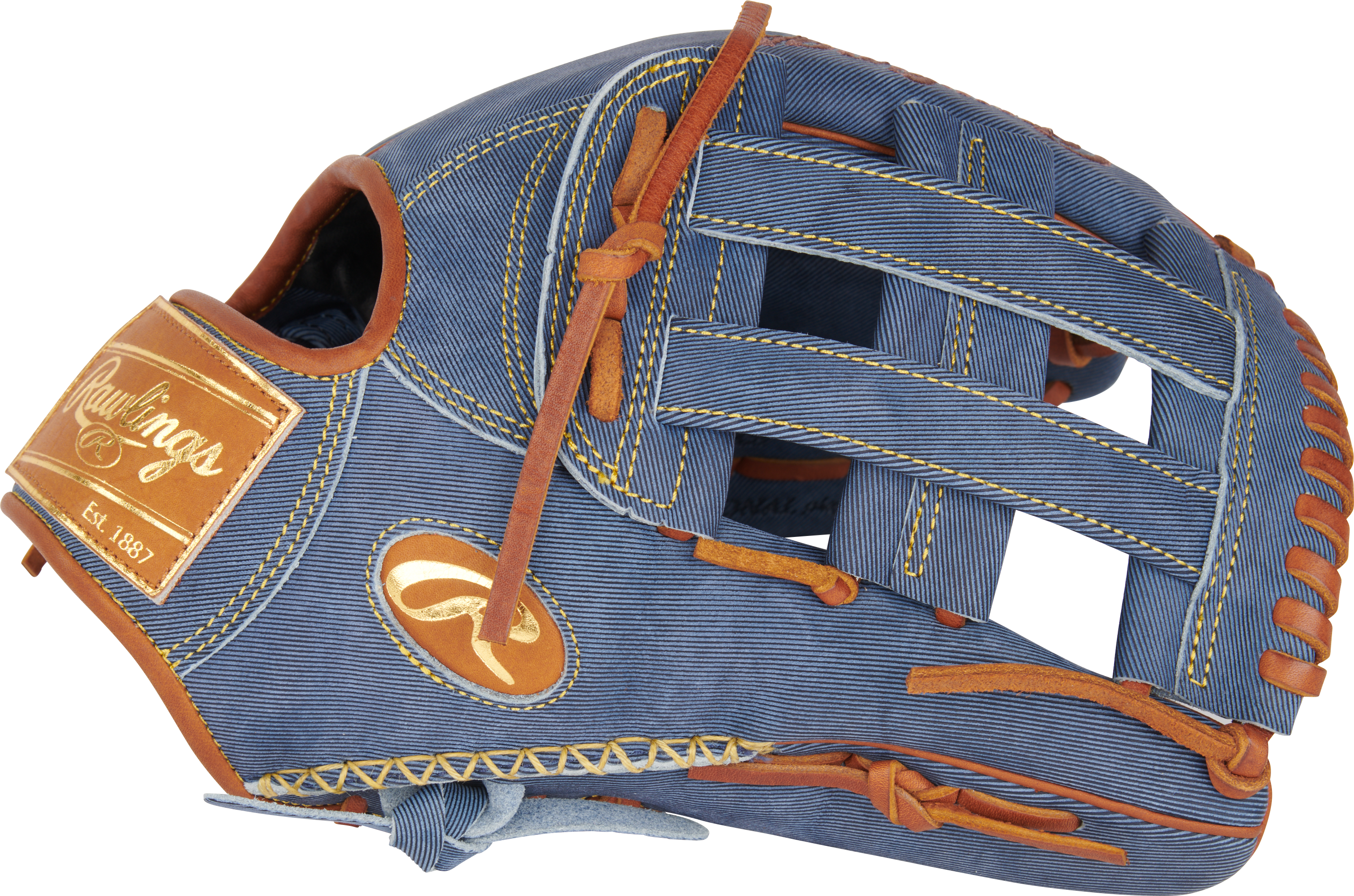 Rawlings Heart of the Hide Pro Denim Series PRO3039 6D Outfield Baseball Glove 12.75