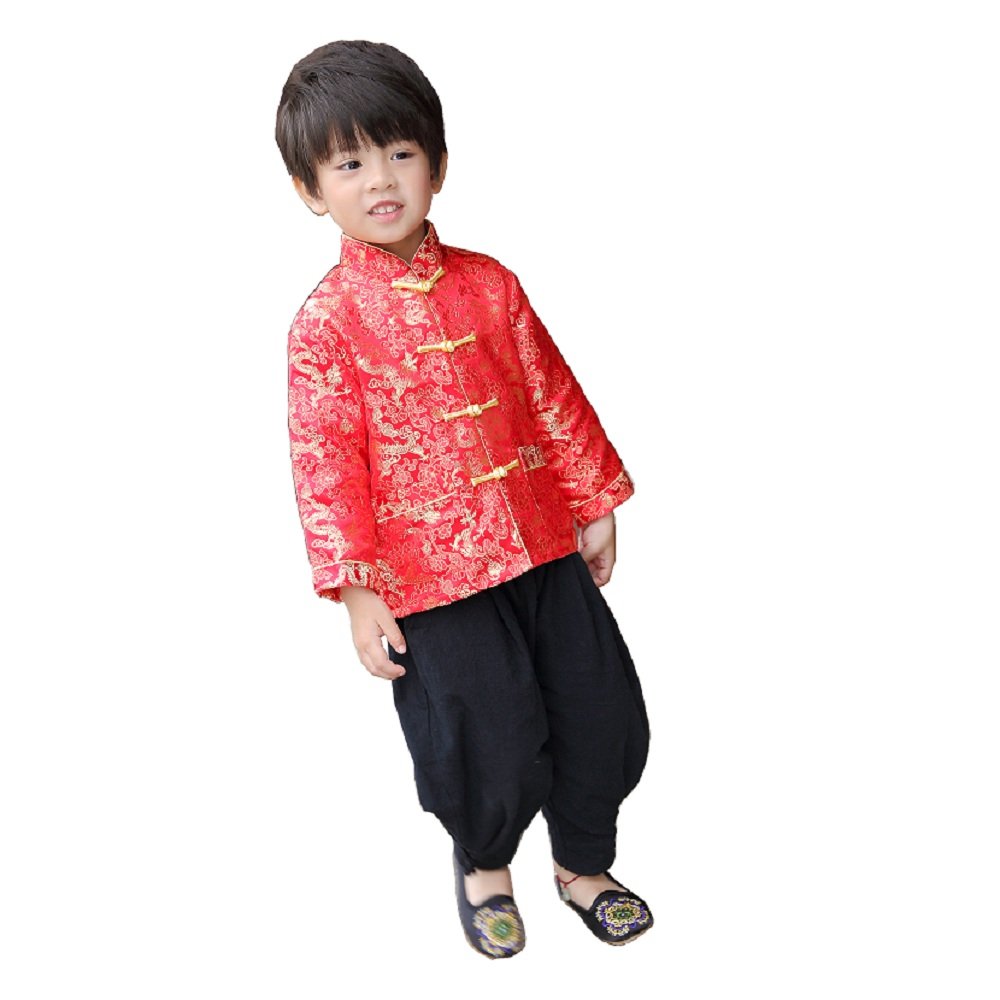 Kids Dragon Embroidered Tang Coat - Traditional Chinese Jacket for Boys | Birthday Party, Lunar New Year, Cultural Festival Costume