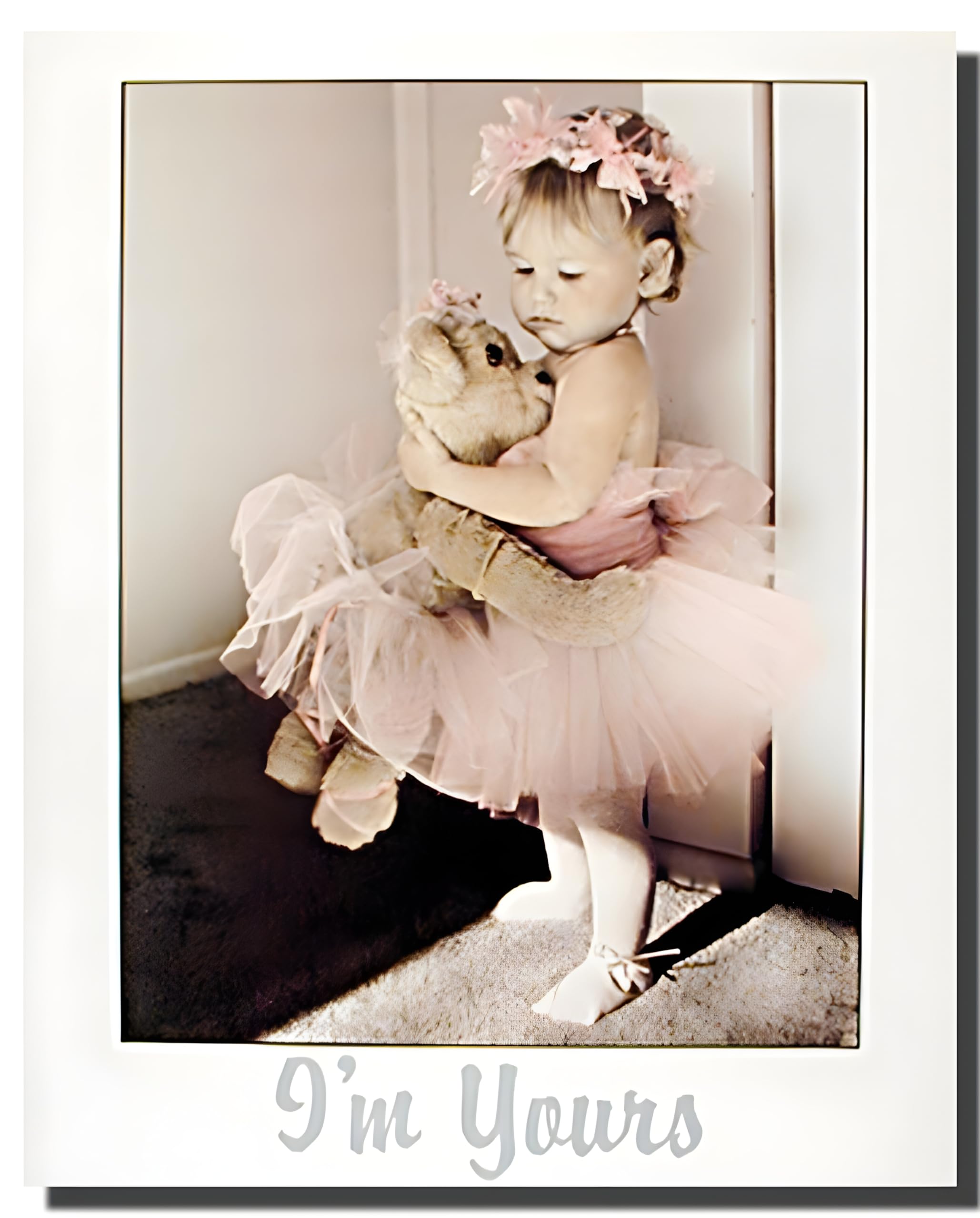 Ballerina Girl Pink Tutu Ballet Wall Art Print - 16x20 Inches Kids Room Decor, Nursery Picture Poster for Girls Bedroom & Dance Studio Inspiration