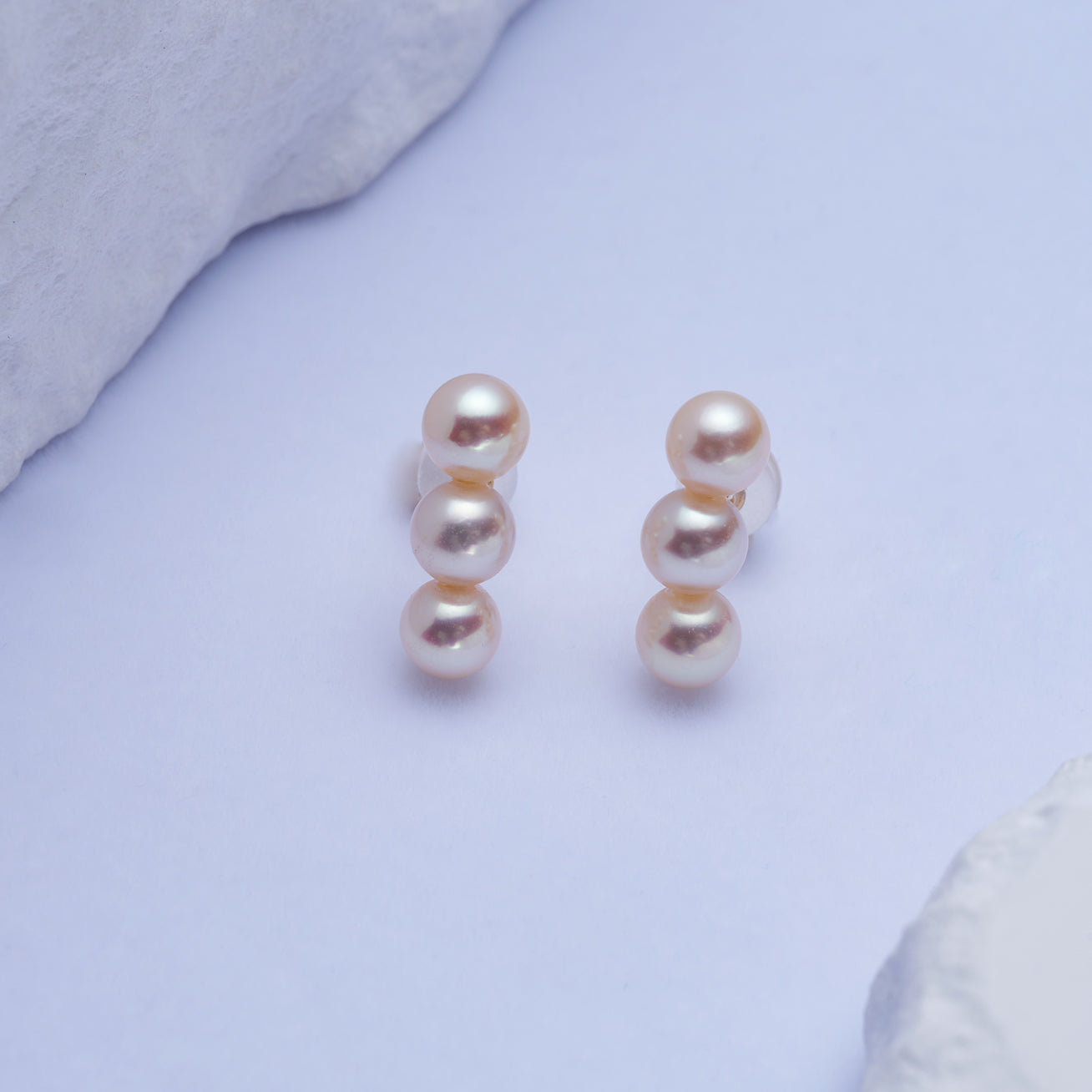 18K Gold Akoya Pearl Earrings for Women - Luxury Cultured Pearl Stud Earrings - Perfect for Weddings, Parties & Special Occasions