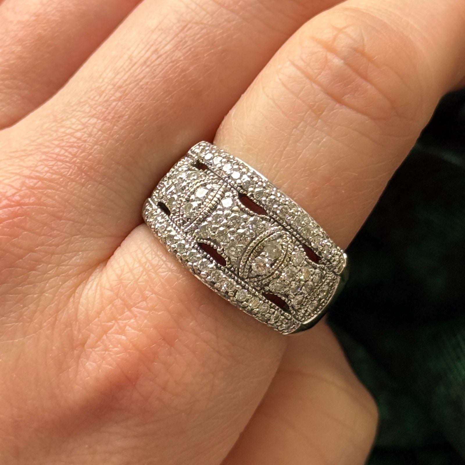 1.28ctw Diamond Cocktail Ring for Women - Size 10.25 | Elegant Party Jewelry for Evening Events, Weddings & Special Occasions