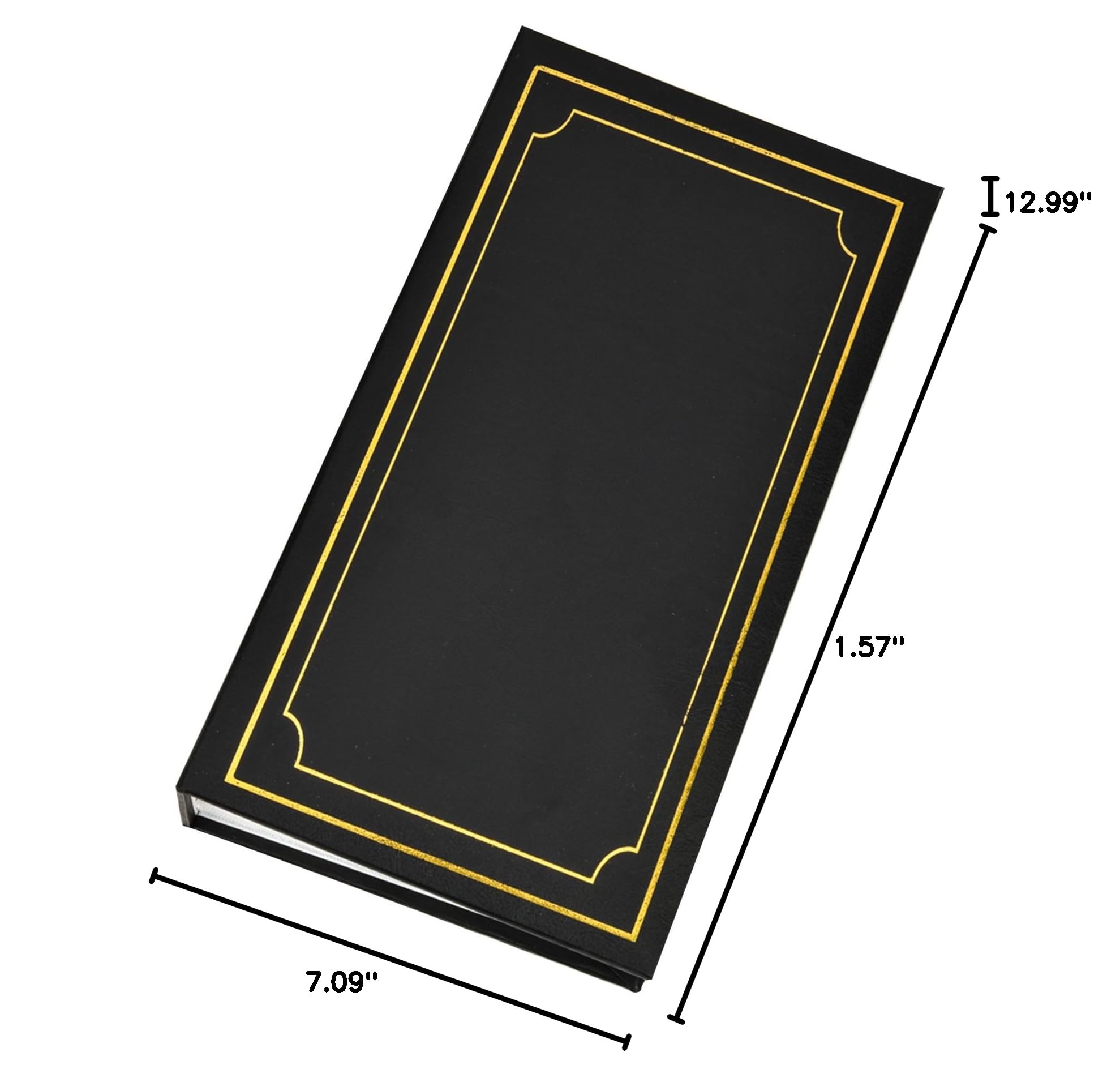 6x4 Inch Black Padded Photo Album with Slip Cover - Holds 300 Photos | Perfect for Wedding, Travel & Family Memories Preservation