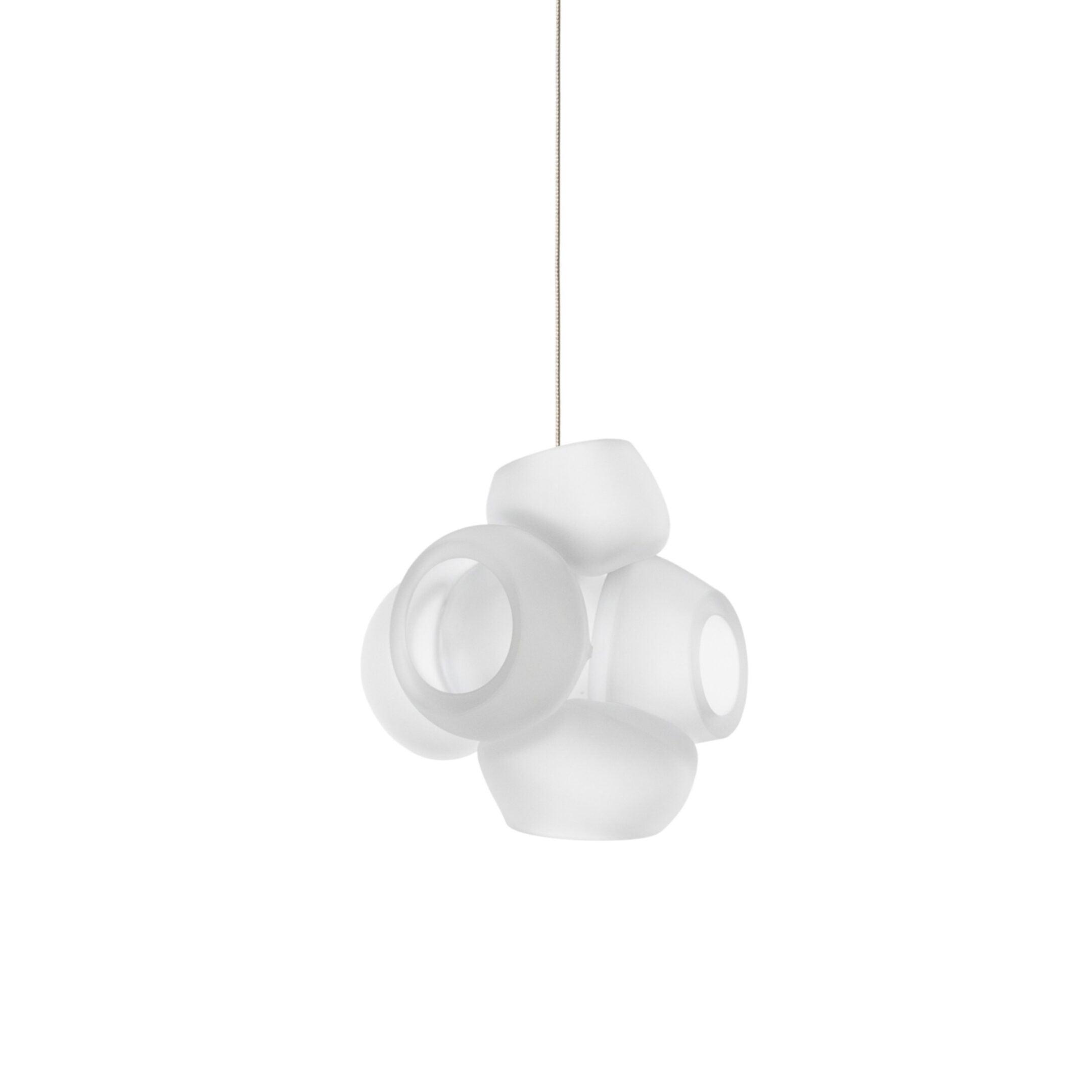 Modern Bubbles Cluster Pendant Light - 6-Light Glass Chandelier for Dining Room, Kitchen Island, Living Room, Bedroom - Elegant Ceiling Lighting Fixture