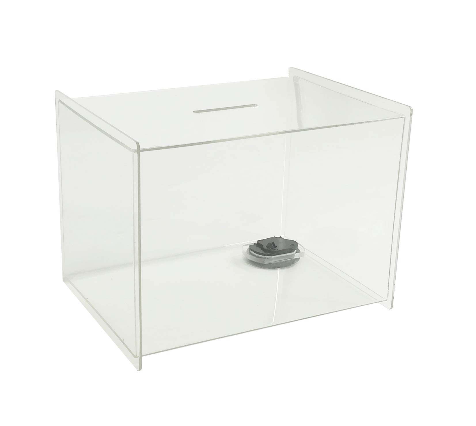 FixtureDisplays® 6-Pack Clear Acrylic Donation Boxes 7x5.5x5.5 Inches - Ghost Display Collection Containers for Fundraising, Events, Retail & Church Donations - Set of 6 Transparent Organizer Boxes