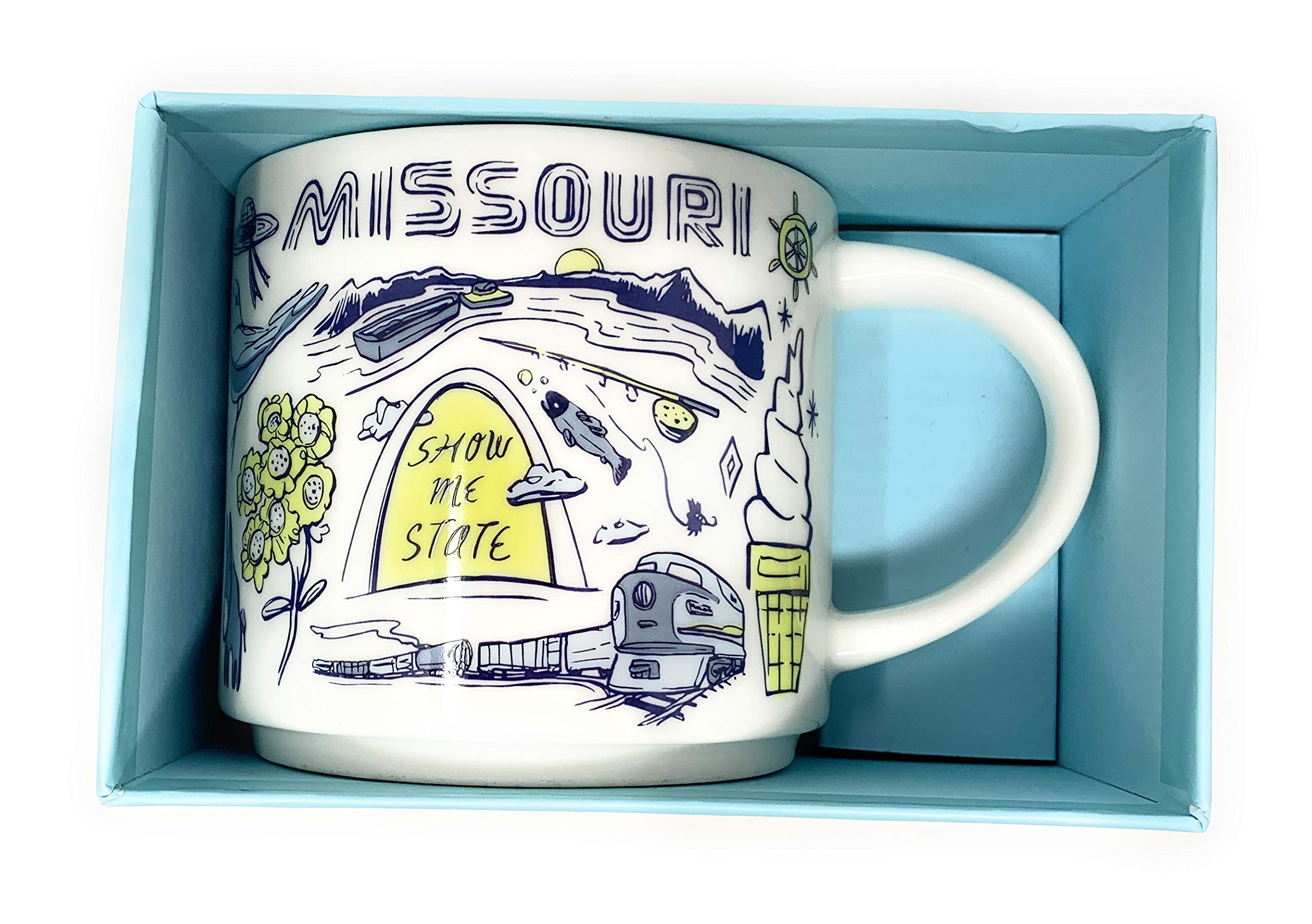 Starbucks 2018 MISSOURI Been There Collection Series Ceramic Coffee Mug - 14oz Travel-Ready Cup for Home, Office & Camping Use