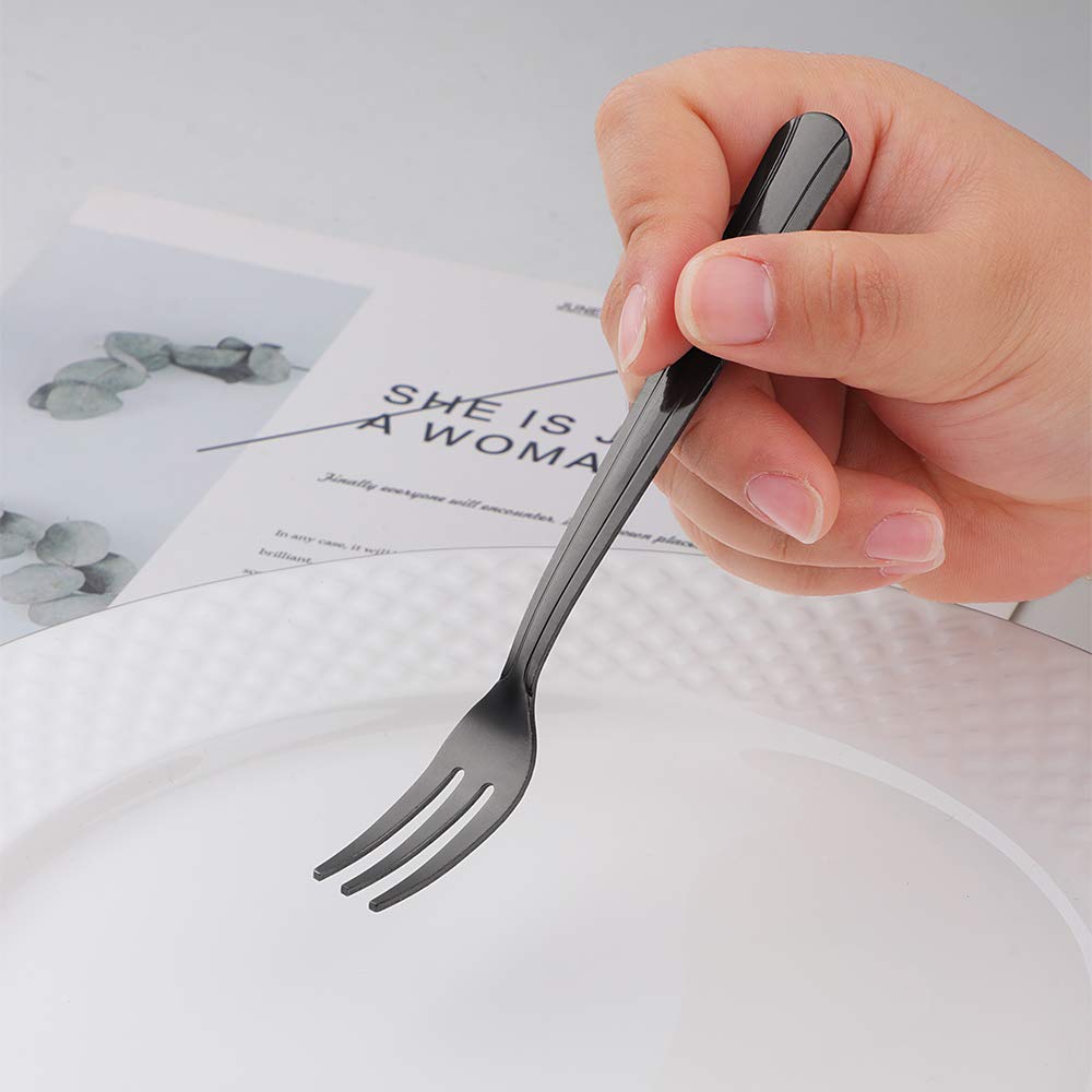 Stainless Steel Fruit Forks & Oyster Forks Set of 12 - 5.3 Inch Small Dessert Forks for Salads, Appetizers, Parties - Dishwasher Safe & Durable for Home, Restaurant, Catering Use