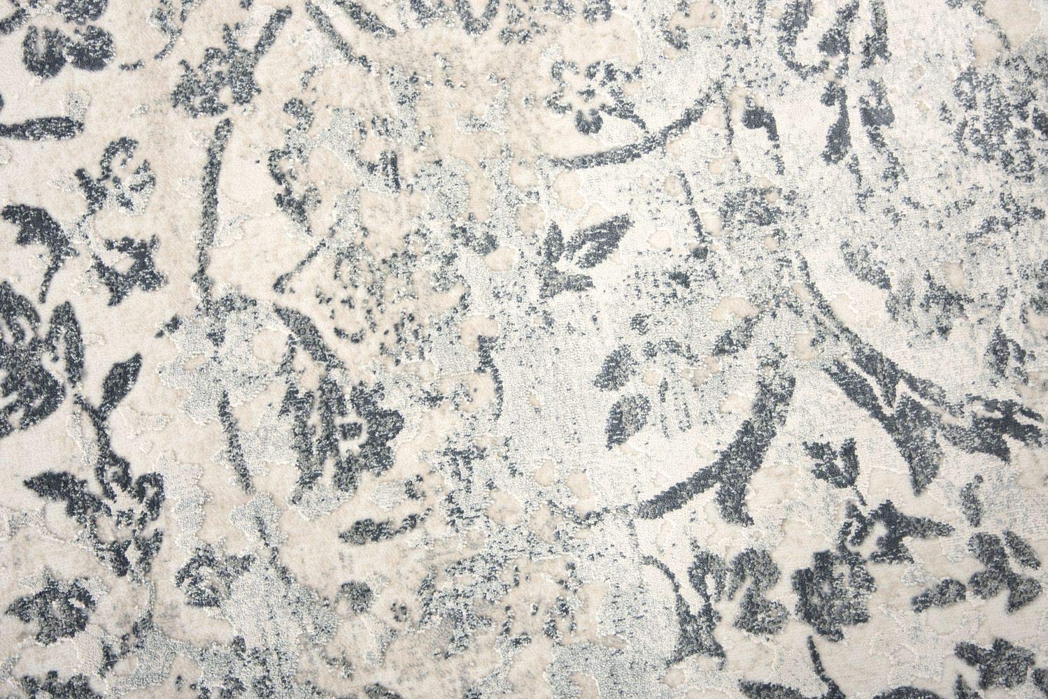 Gatney Rugs Midtown Area Rug CHS109 Cream/Gray Floral Vine Design 2'7