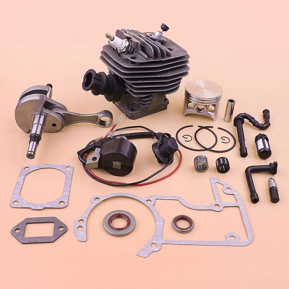 Stihl MS660 54mm Piston Crankshaft Ignition Coil Kit with Gasket Fuel Oil Filter Hose - Compatible with Stihl MS660 066 Chainsaw - Perfect for Engine Repair & Maintenance