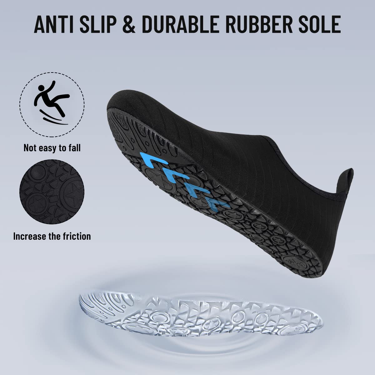 **Men's & Women's Quick-Dry Water Shoes - Barefoot Beach Pool Shoes for Surfing, Swimming, Yoga & Water Sports | Ideal for Beach, Pool & Outdoor Activities**