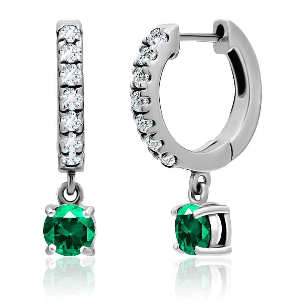 Silver Created Emerald