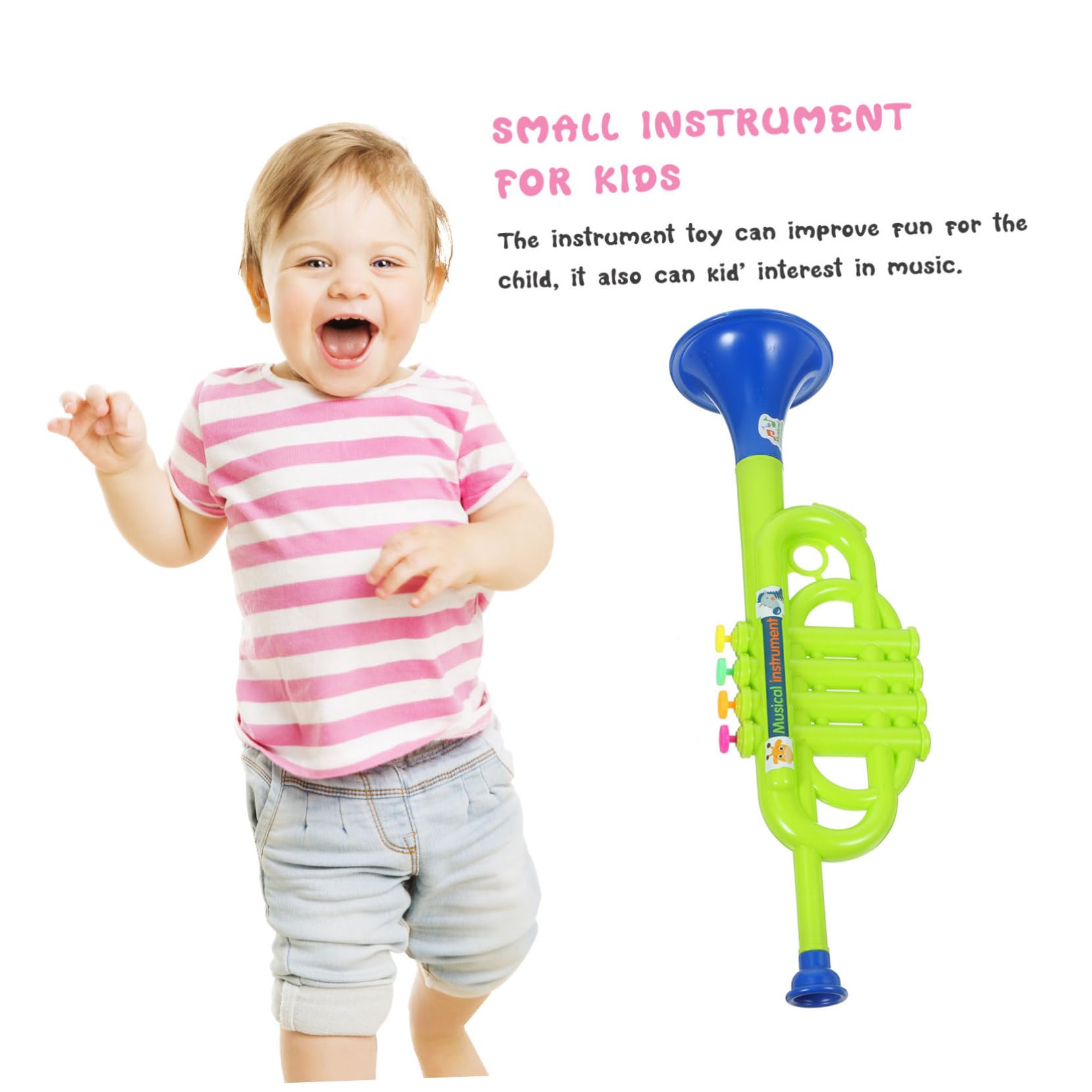 Mini Toy Saxophone & Trumpet for Kids - Musical Instrument Toys for Pretend Play